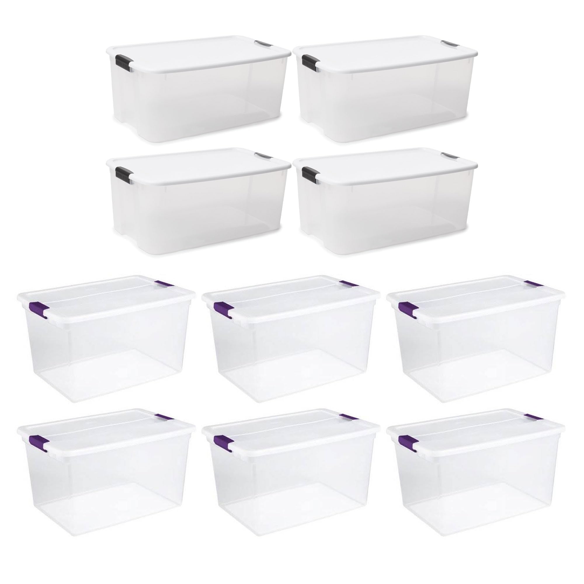 sterilite-116-quart-and-66-quart-multipurpose-ultra-storage-tote-box-set-clear-4 image 1