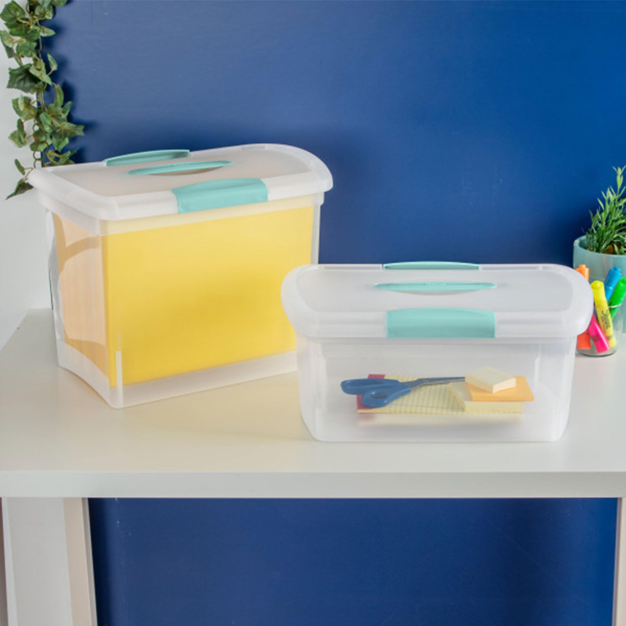 sterilite-medium-nesting-showoffs-stackable-storage-bins-with-latching-lid-and-h image 2