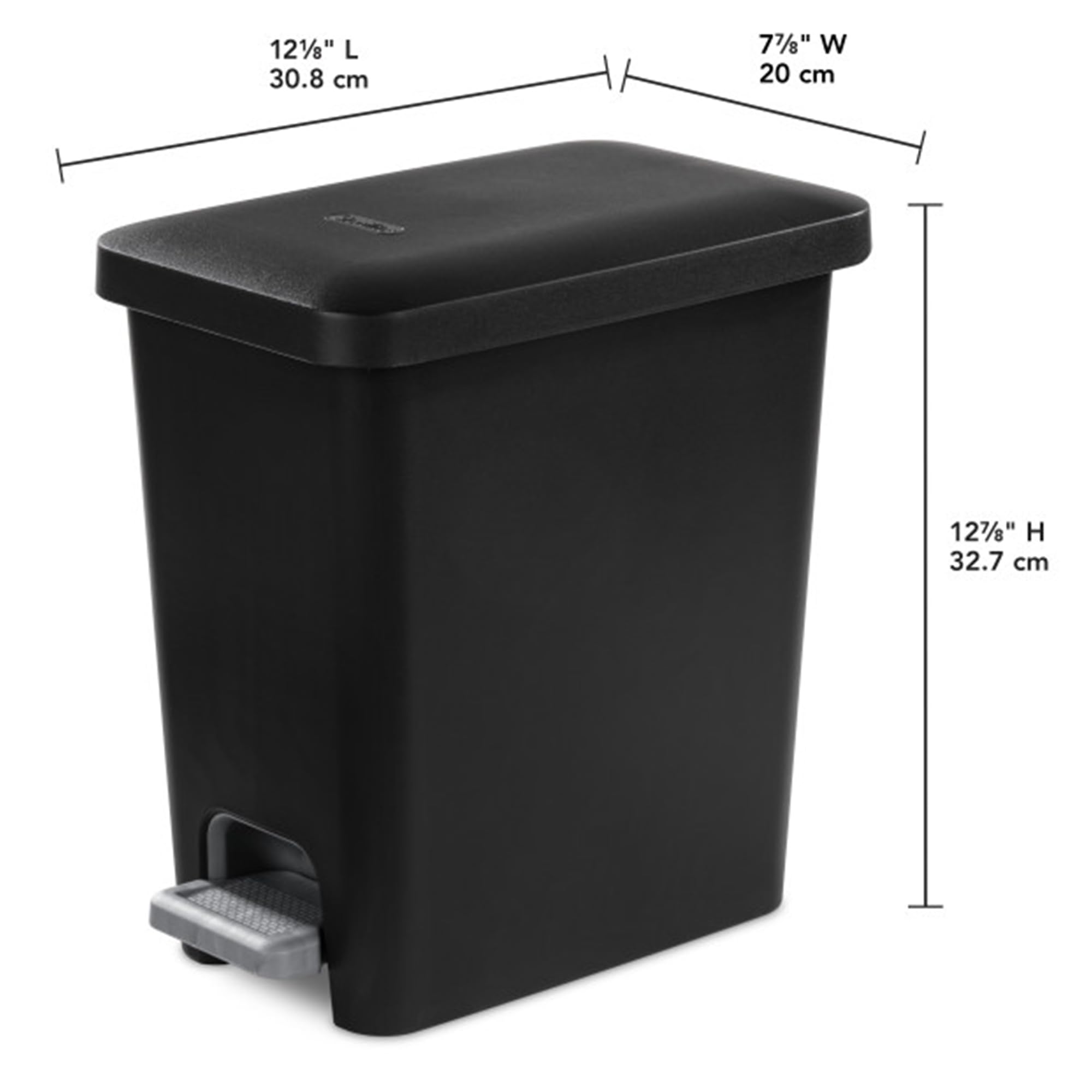 sterilite-2-7-gallon-rectangular-stepon-wastebasket-with-lid-2-pack-small-plasti image 3