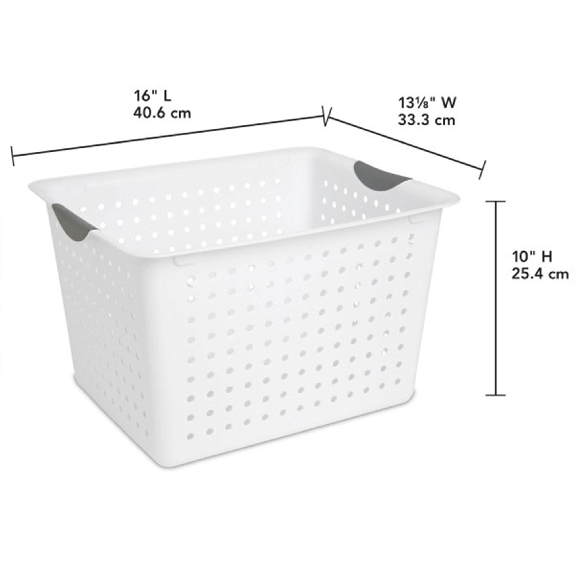 sterilite-6-pack-deep-ultra-basket-large-open-top-plastic-storage-bin-white-16x1 image 3