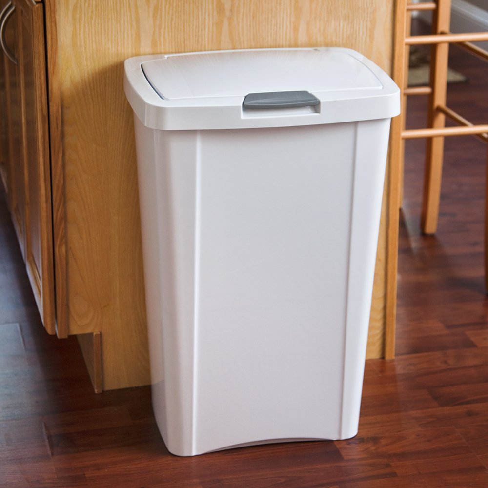sterilite-13-gallon-touchtop-wastebasket-with-lid-4-pack-easy-touch-open-trash-c image 2