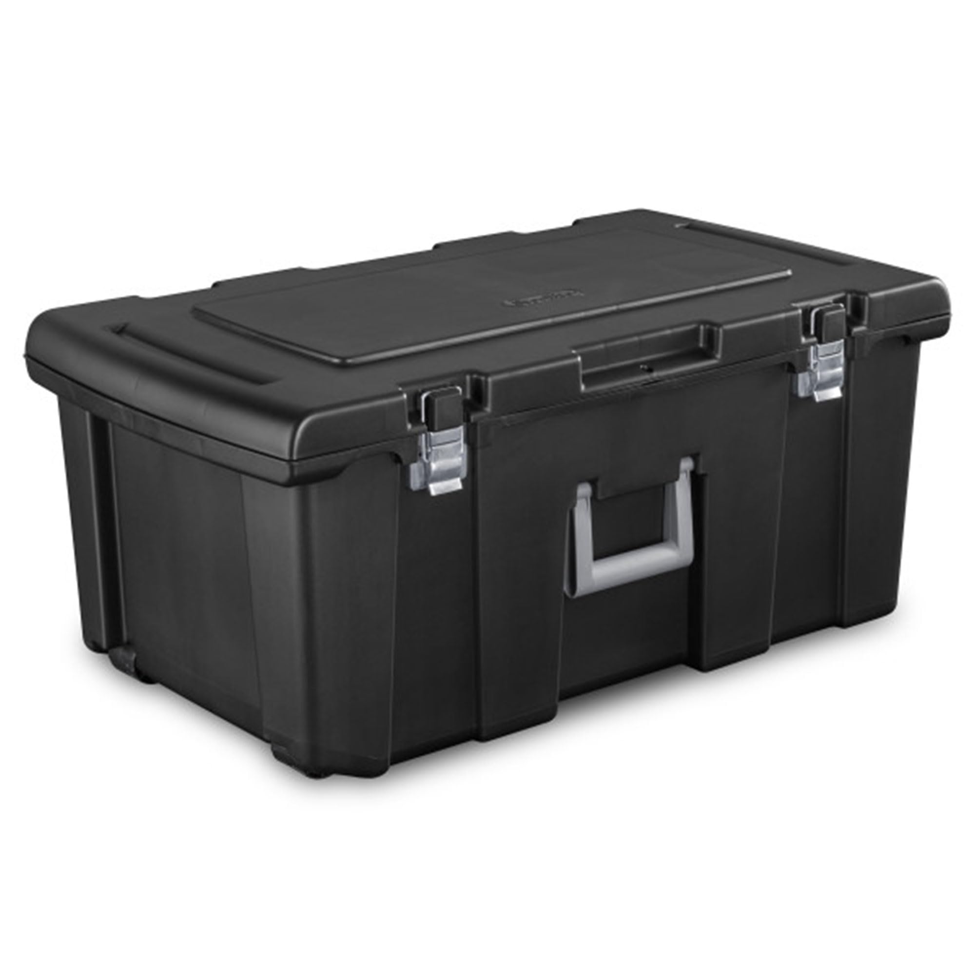 sterilite-wheeled-footlocker-lockable-plastic-utility-storage-container-black image 1