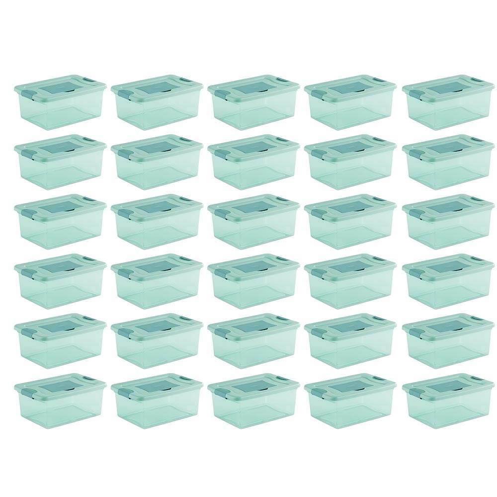 sterilite-15-quart-fresh-scent-stackable-shoe-storage-box-30-pack image 1