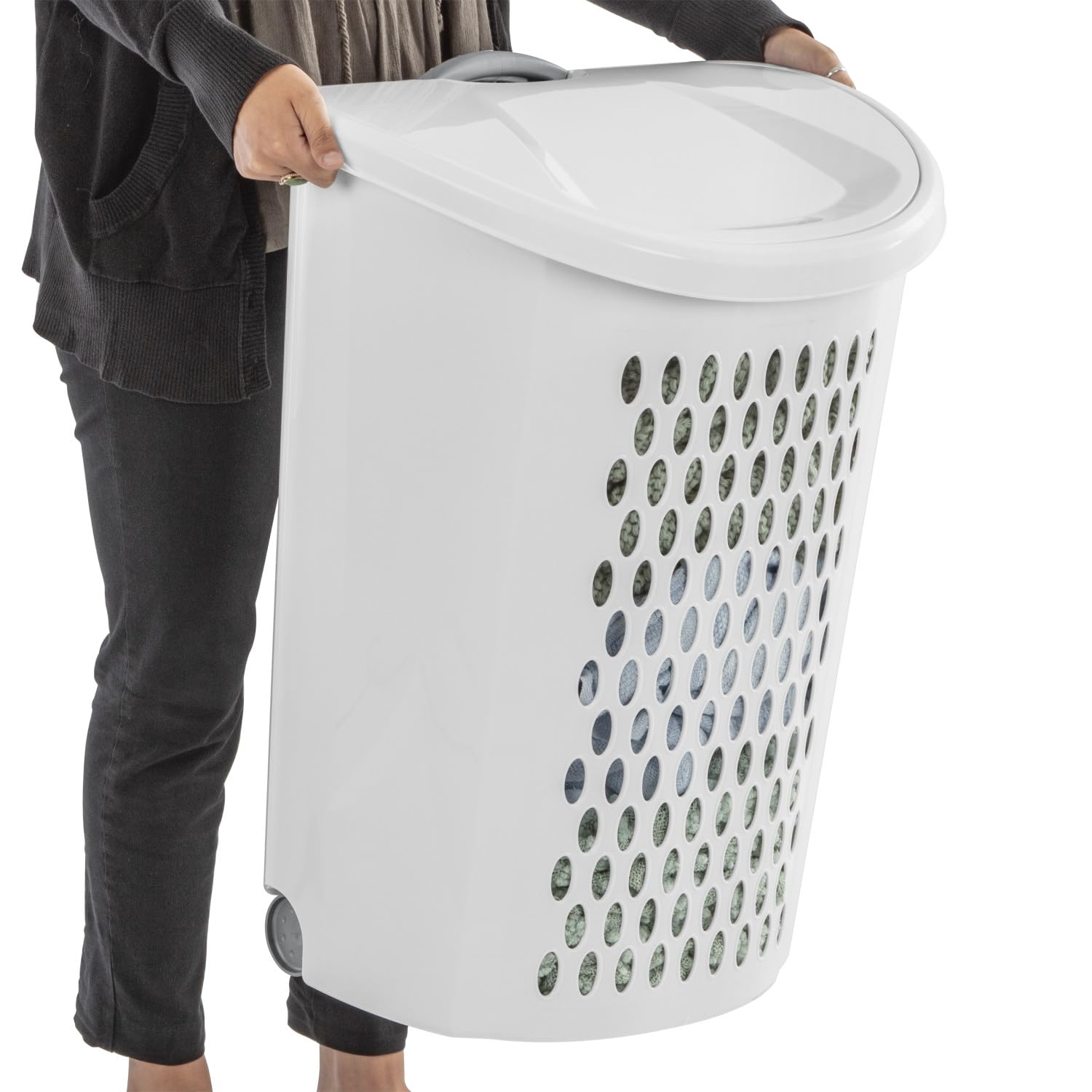 sterilite-ultra-wheeled-laundry-hamper-with-lid-2-bushel-white-3-pack image 6