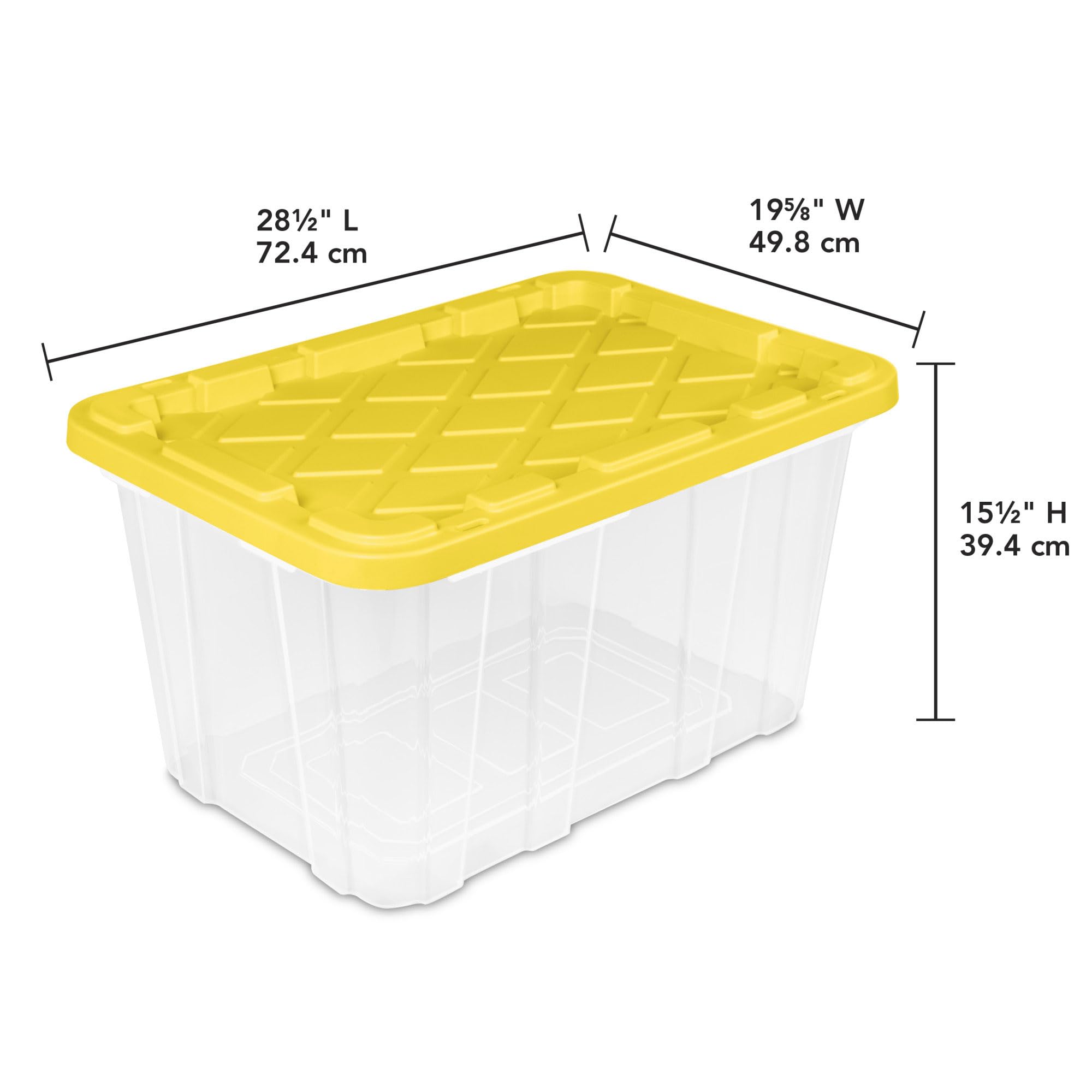 sterilite-27-gallon-industrial-storage-box-with-lids-4-pack-yellow image 3