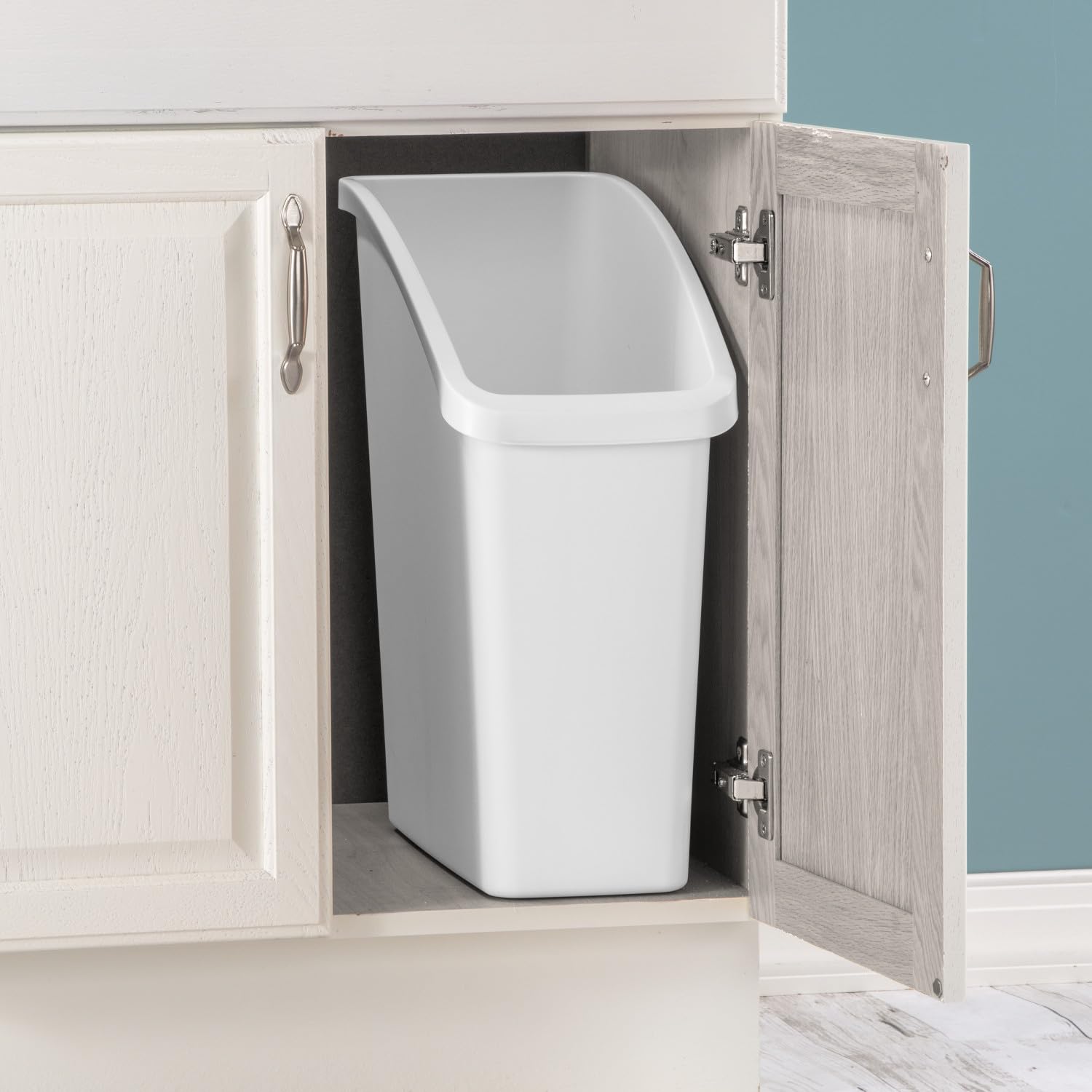 sterilite-under-sink-wastebasket-slim-plastic-trash-can-for-kitchen-or-bathroom- image 7