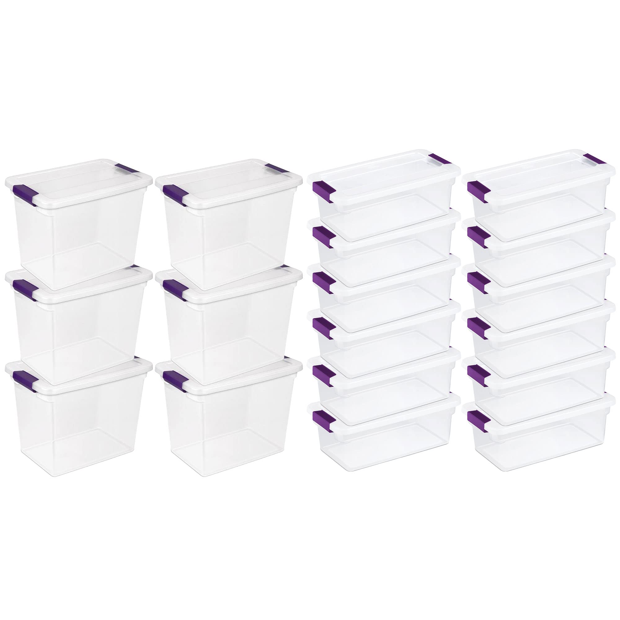 sterilite-6-pack-27-qt-12-pack-6-qt-stackable-storage-containers-18-clear-plasti image 1