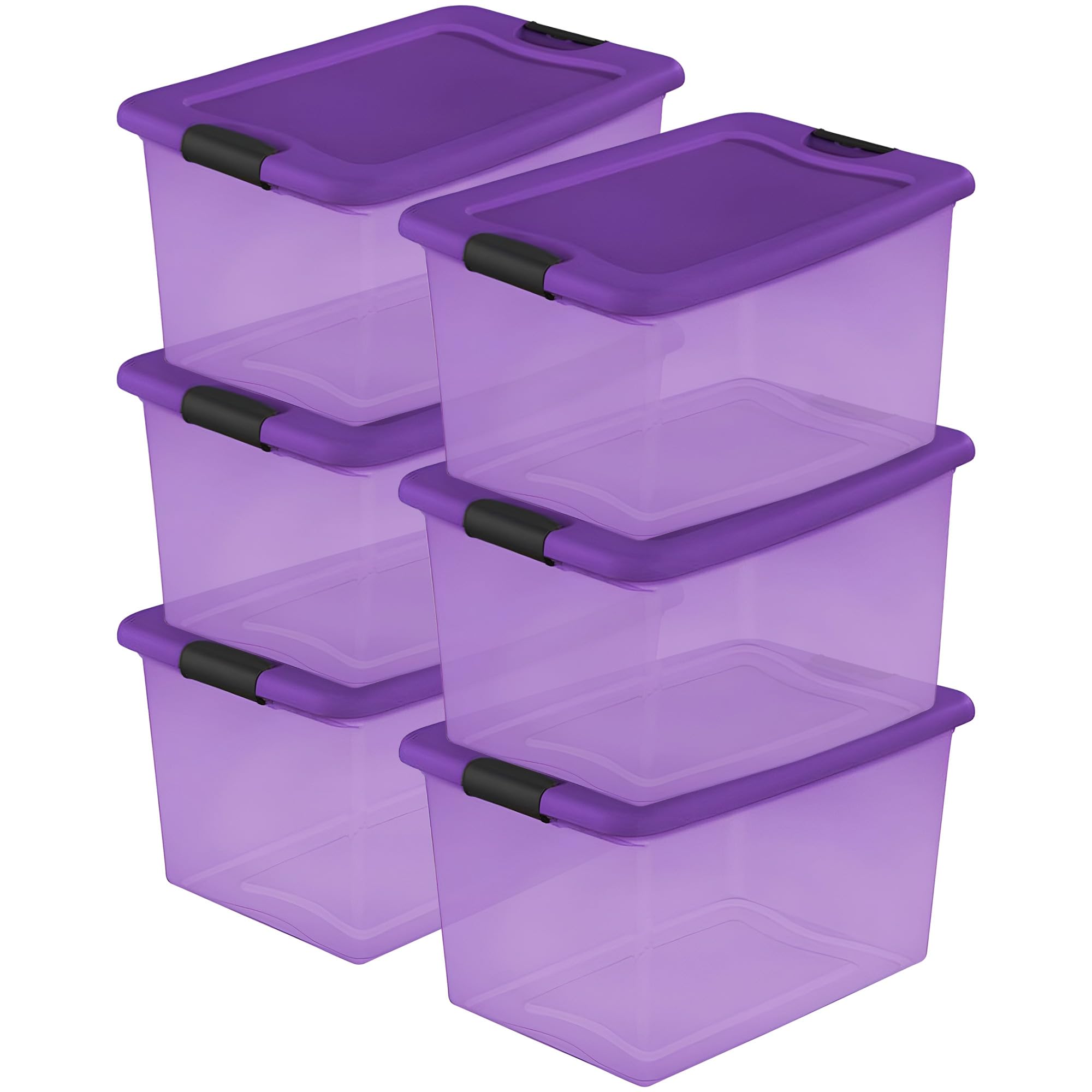 sterilite-64-qt-latching-storage-box-stackable-bin-with-latch-lid-plastic-contai image 1