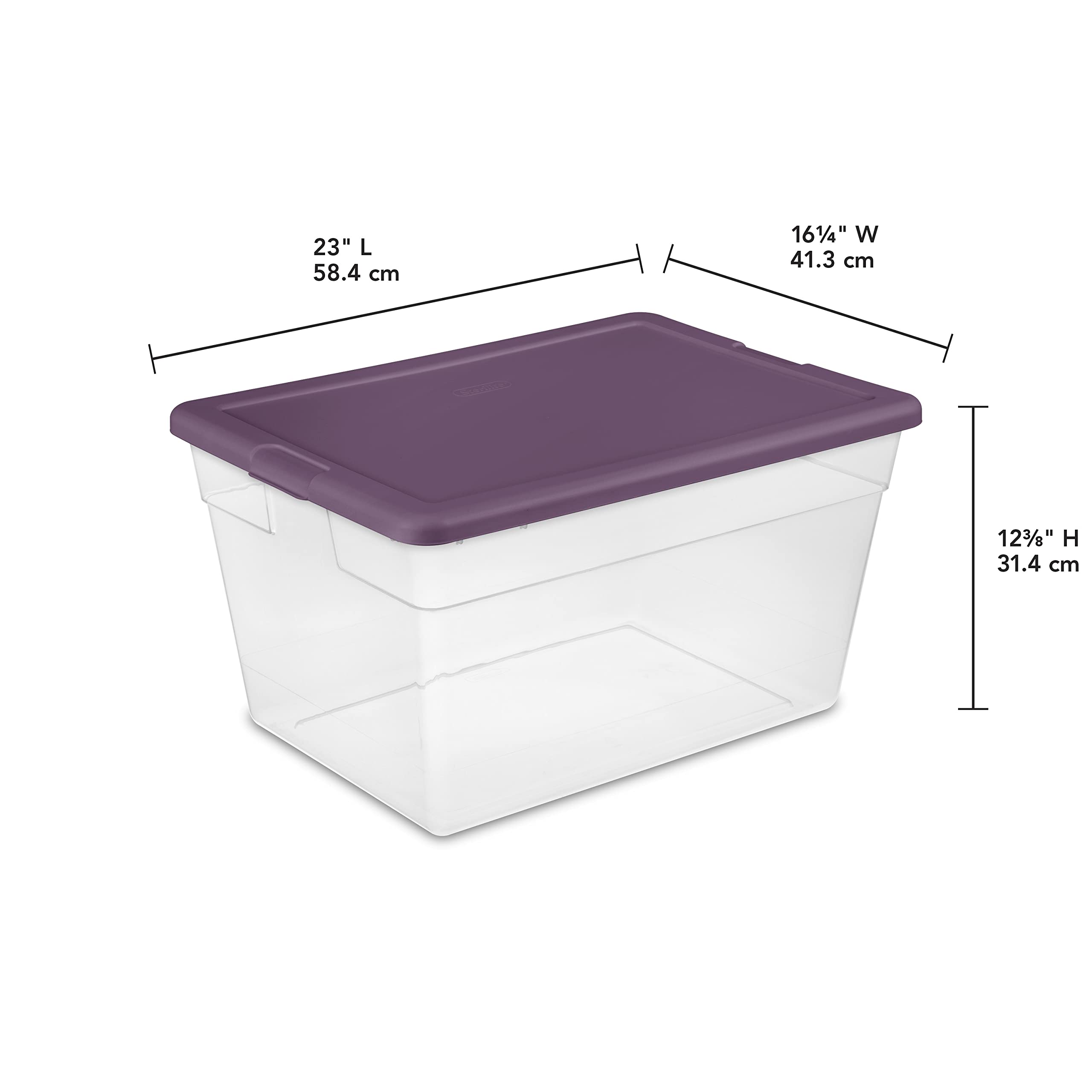 sterilite-stackable-56-quart-storage-tote-with-secure-latching-lid-and-built-in- image 4