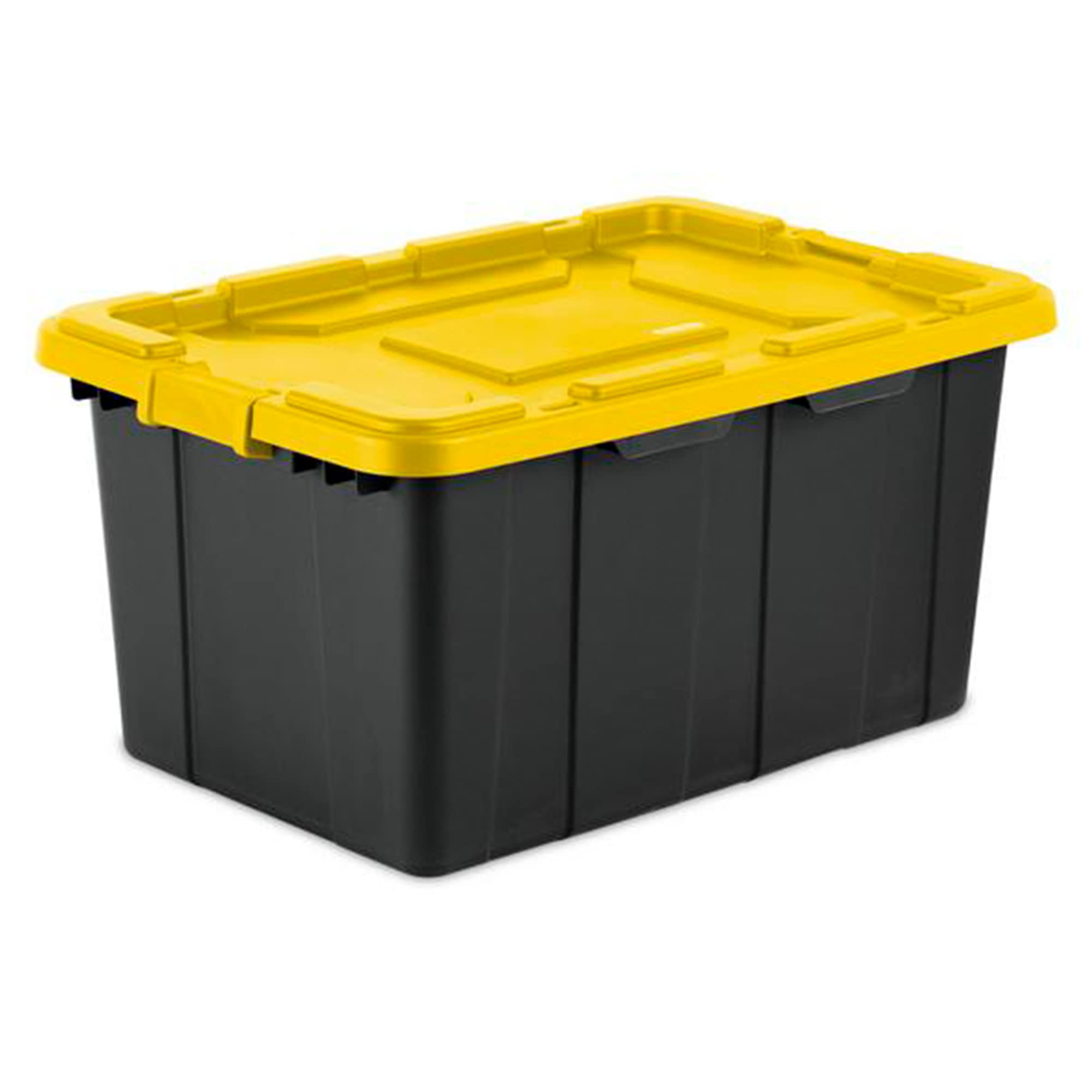 sterilite-27-gallon-industrial-heavy-duty-stackable-storage-tote-with-latching-l image 2