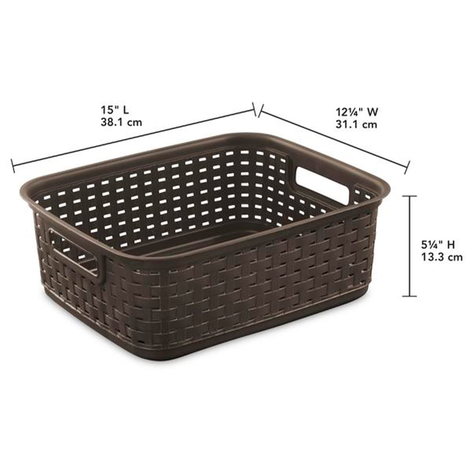 sterilite-short-plastic-weave-storage-basket-brown-6-pack image 2