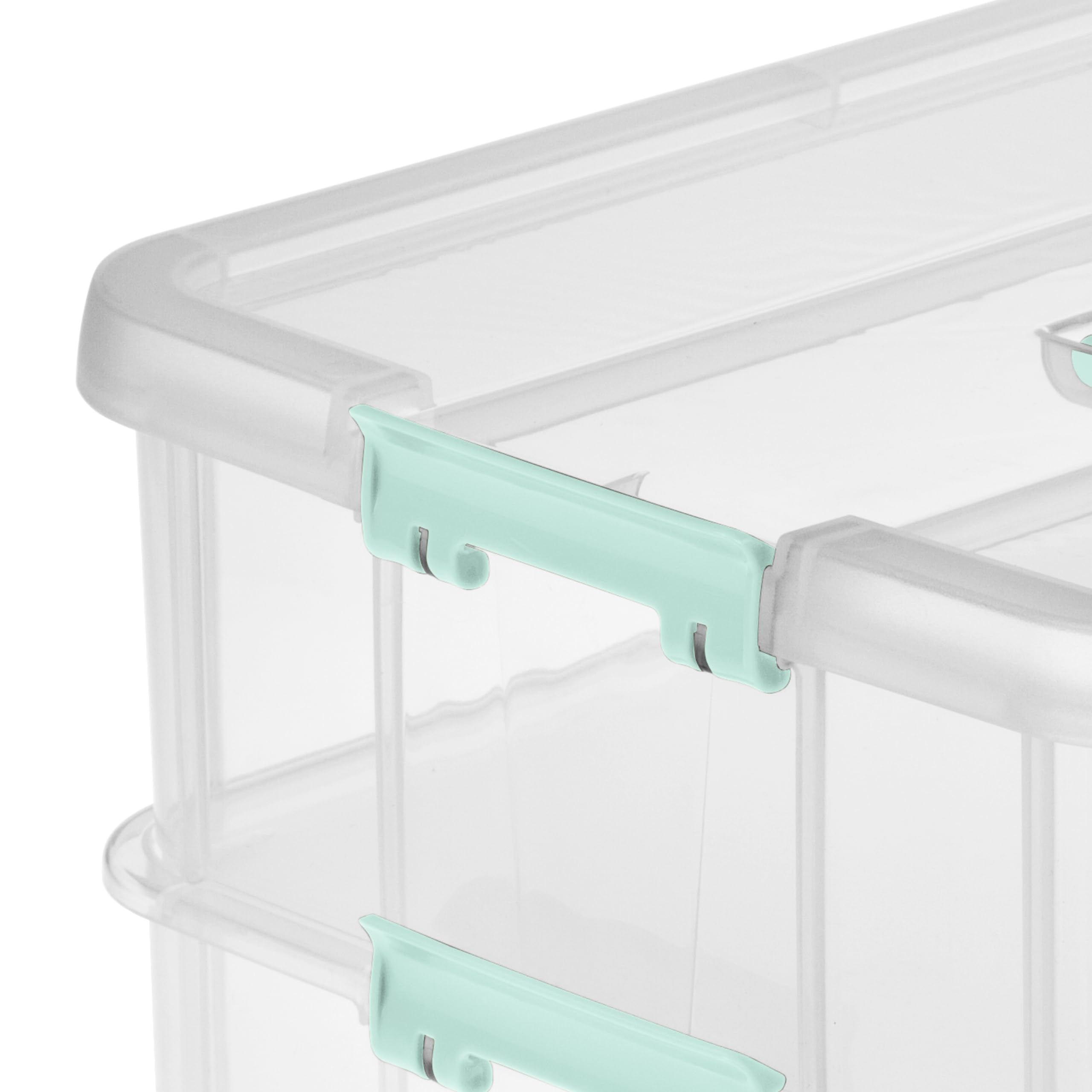 sterilite-stack-carry-2-layer-handle-box-4-pack-clear-stackable-storage-bins-wit image 6