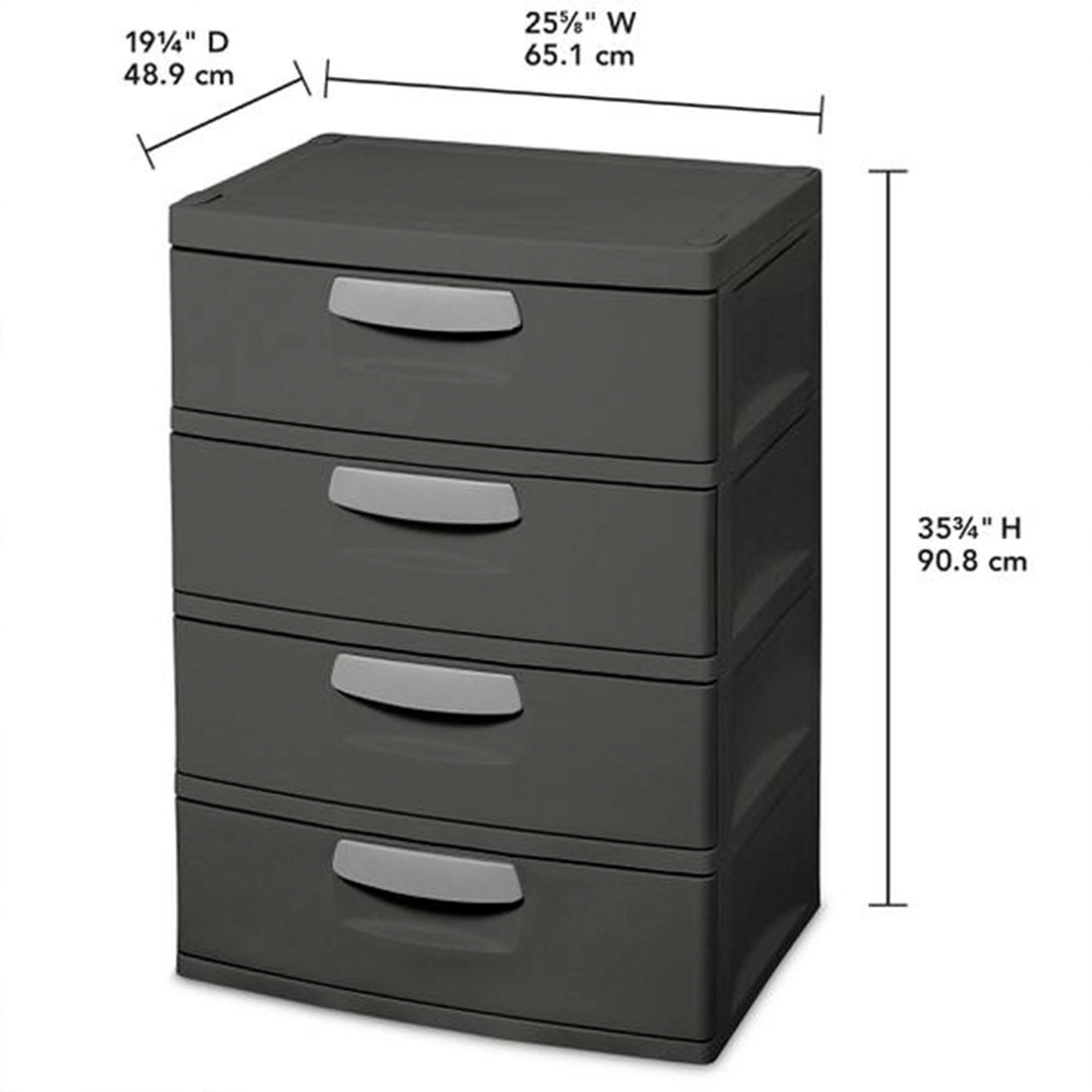 sterilite-4-drawer-heavy-duty-gray-storage-unit-with-black-handles-6-pack image 3