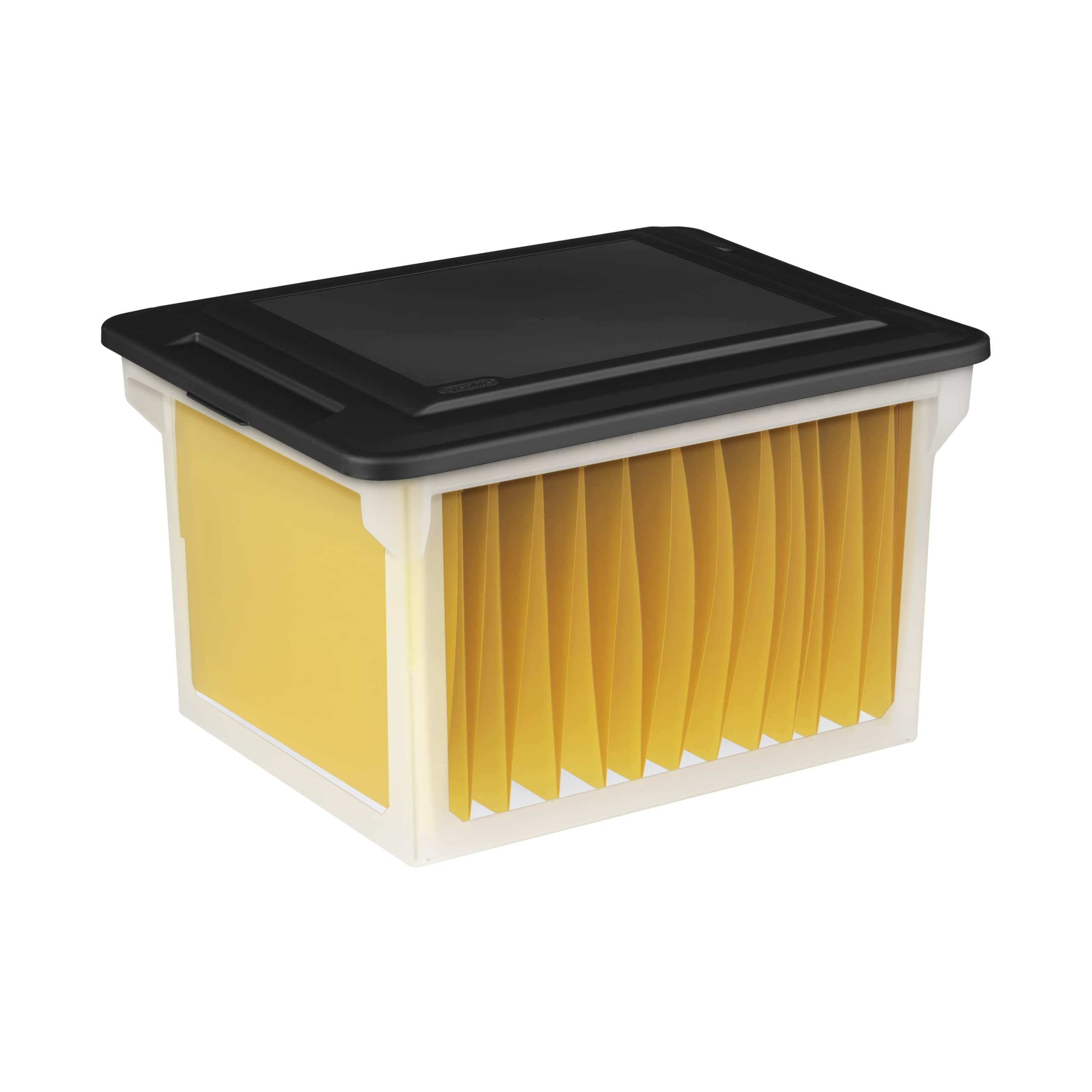 sterilite-4-pack-file-box-clear-storage-tote-with-black-lid-for-letter-legal-han image 6