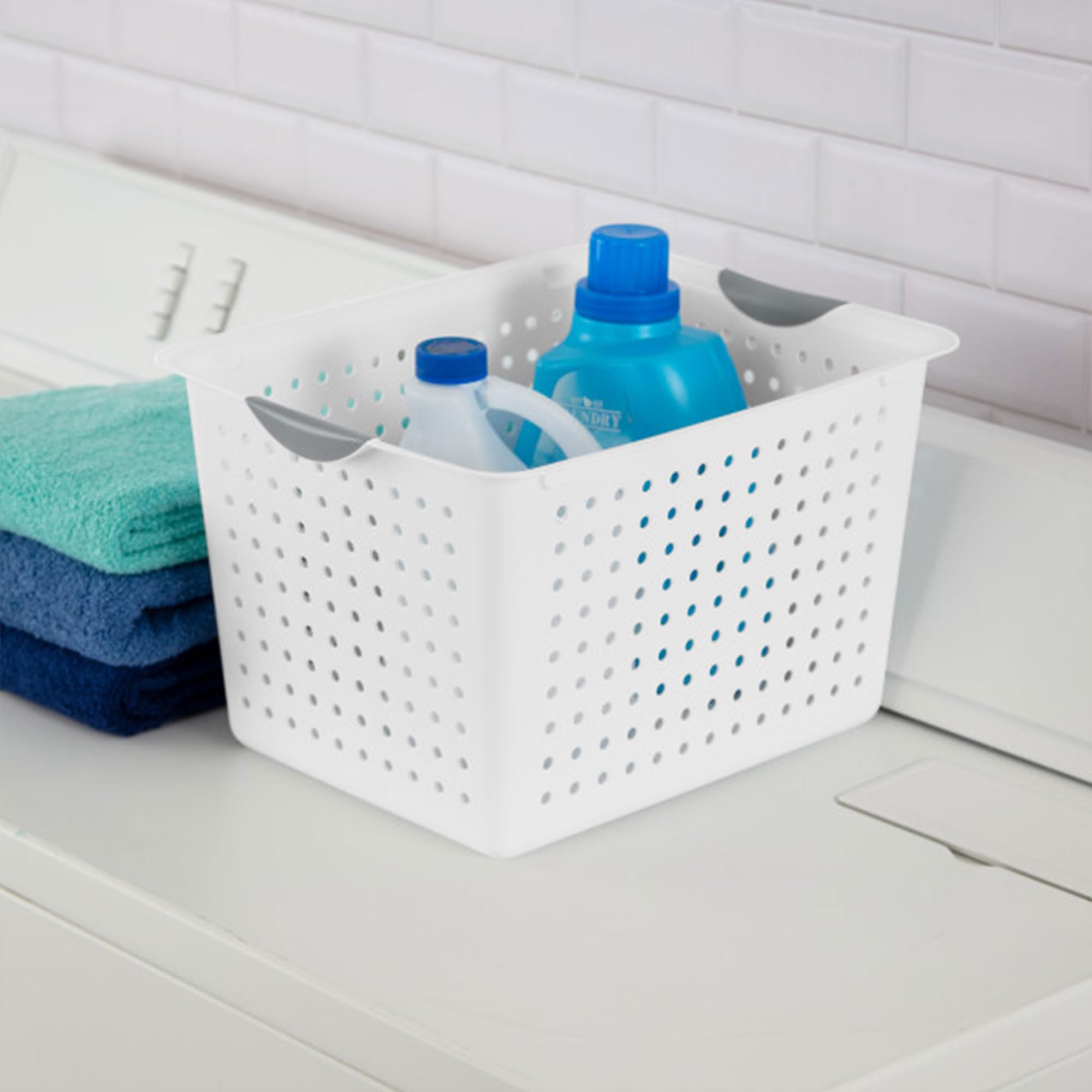 sterilite-6-pack-deep-ultra-basket-large-open-top-plastic-storage-bin-white-16x1 image 4