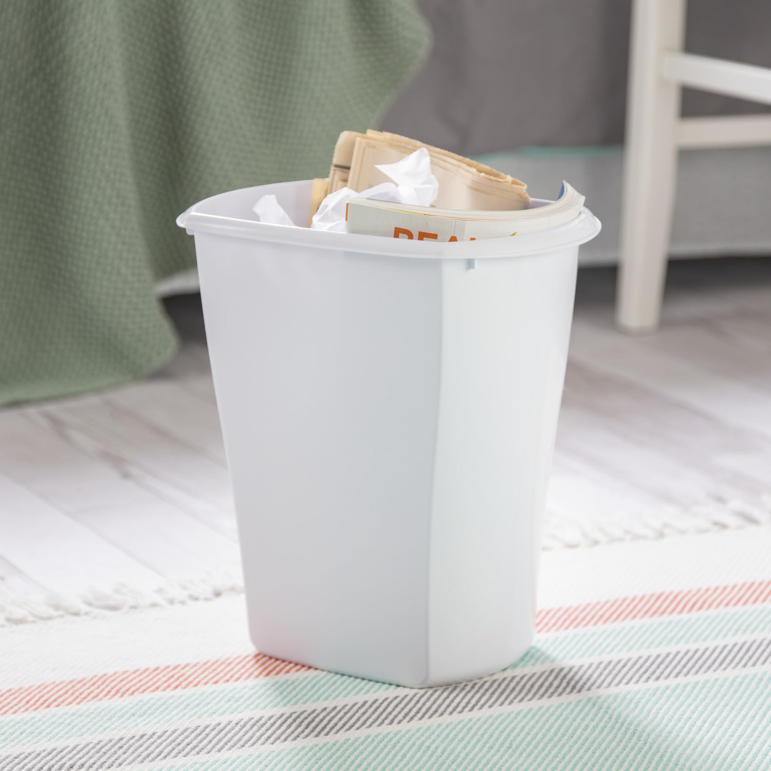 sterilite-3-gallon-rectangular-wastebasket-white-6-pack image 7