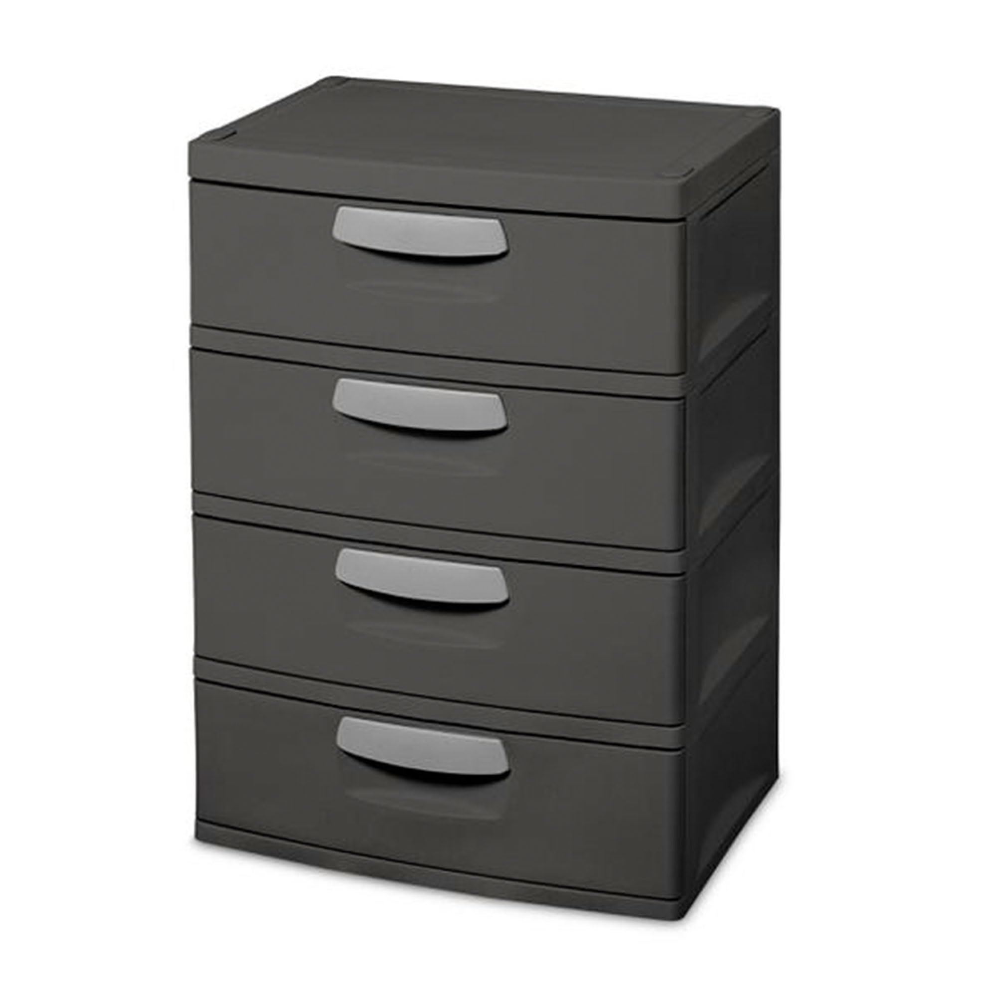 sterilite-4-drawer-heavy-duty-gray-storage-unit-with-black-handles-6-pack image 1