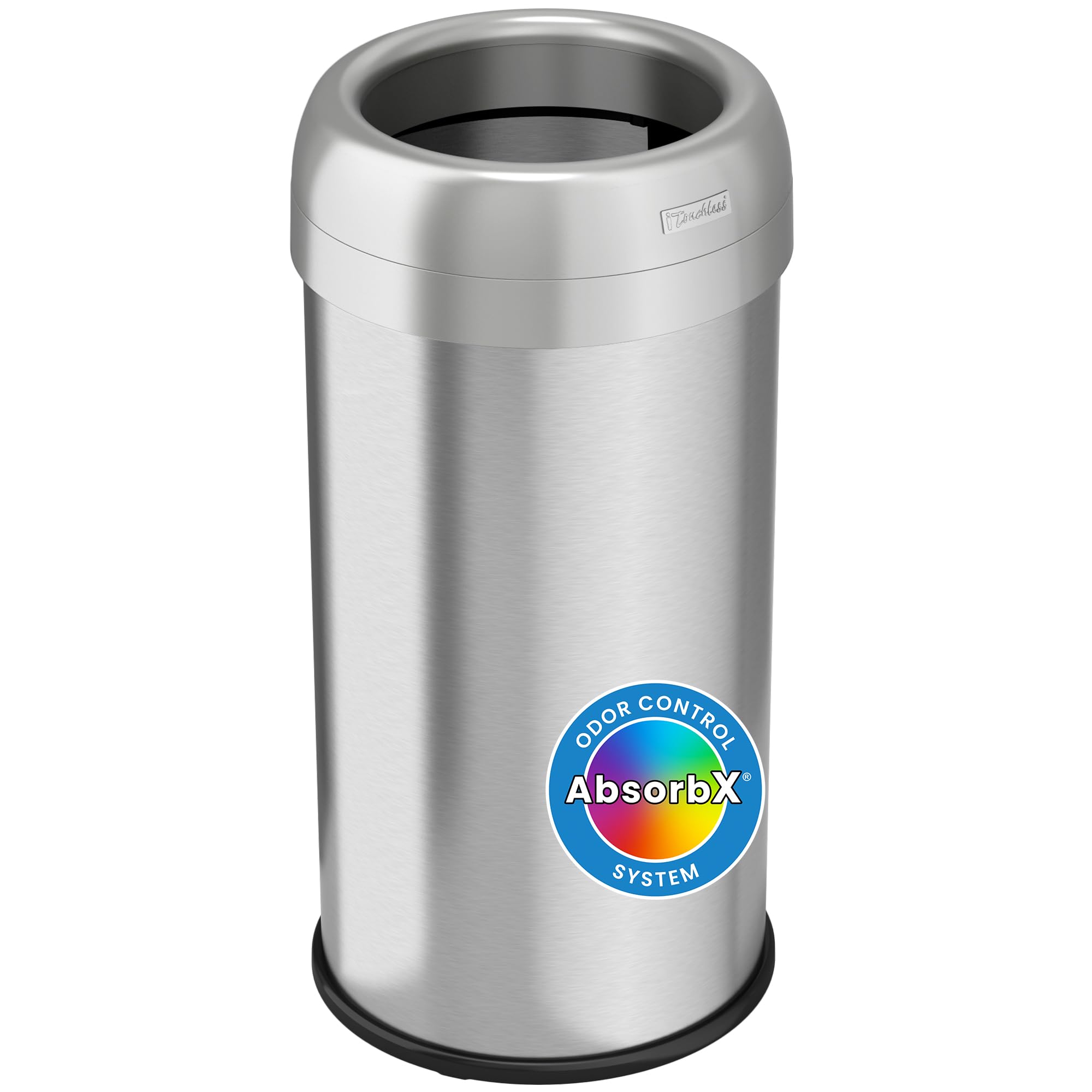 itouchless-16-gallon-open-top-kitchen-trash-can-recycling-bin-with-dual-odor-fil image 8