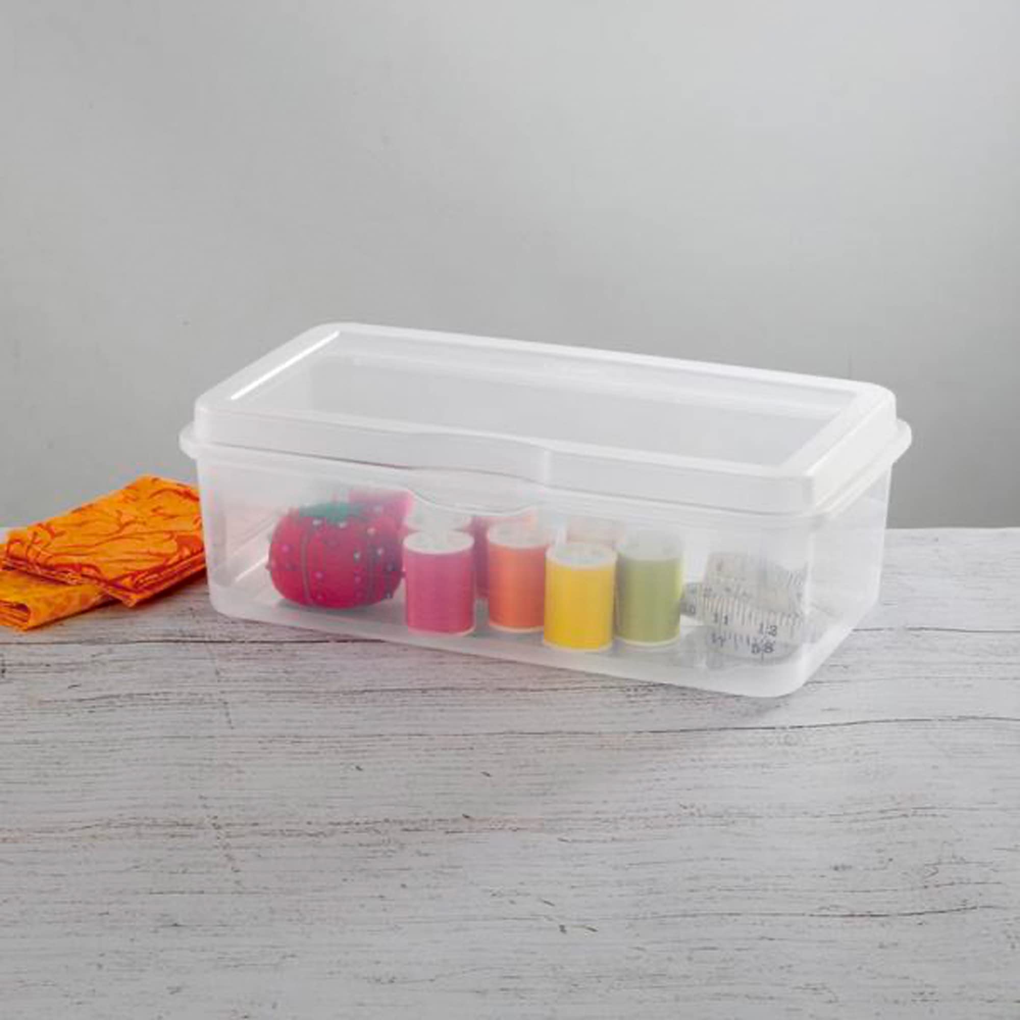 sterilite-clear-fliptop-plastic-stacking-storage-container-tote-with-latching-li image 5
