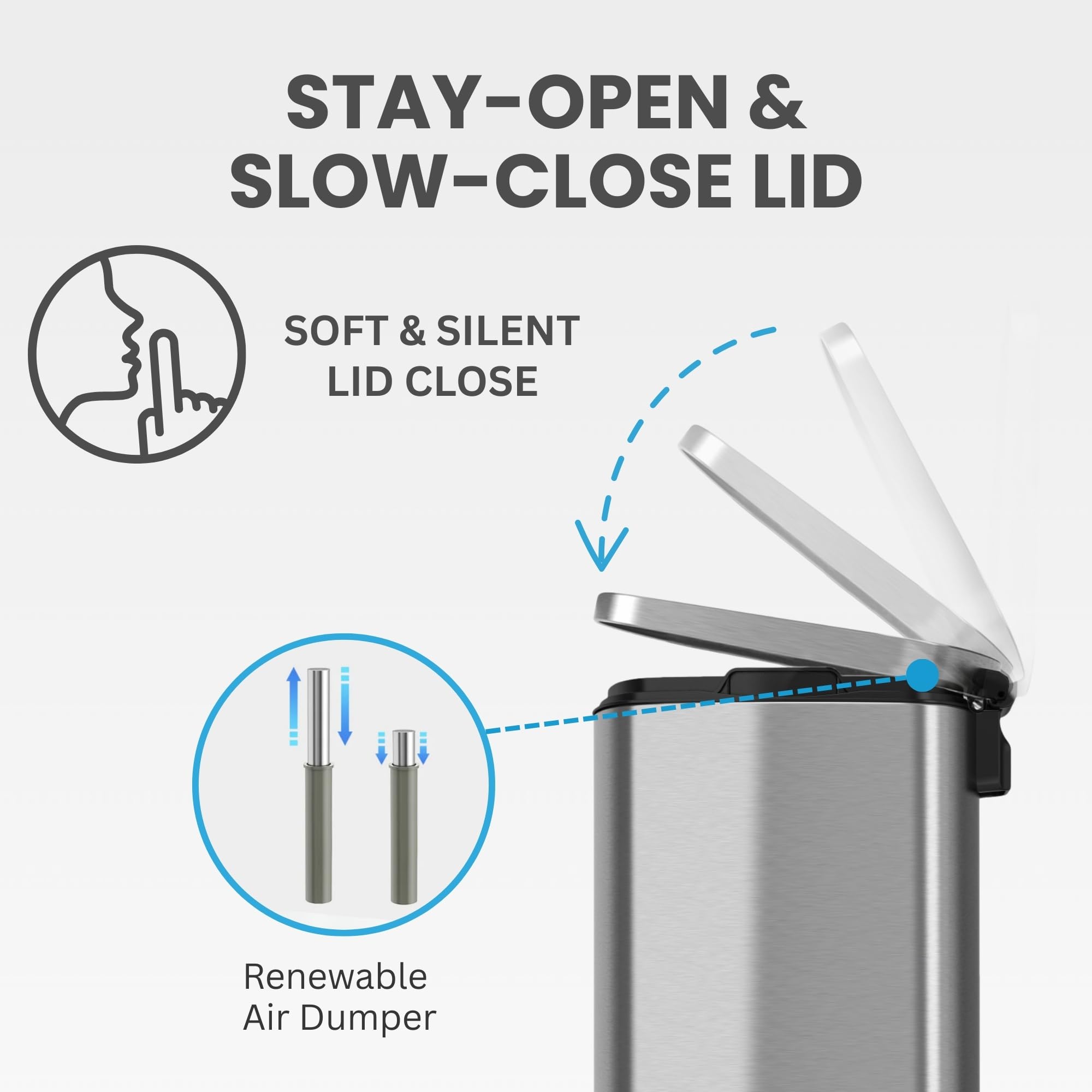 itouchless-13-2-gallon-step-trash-can-with-lid-and-odor-control-filter-stainless image 3
