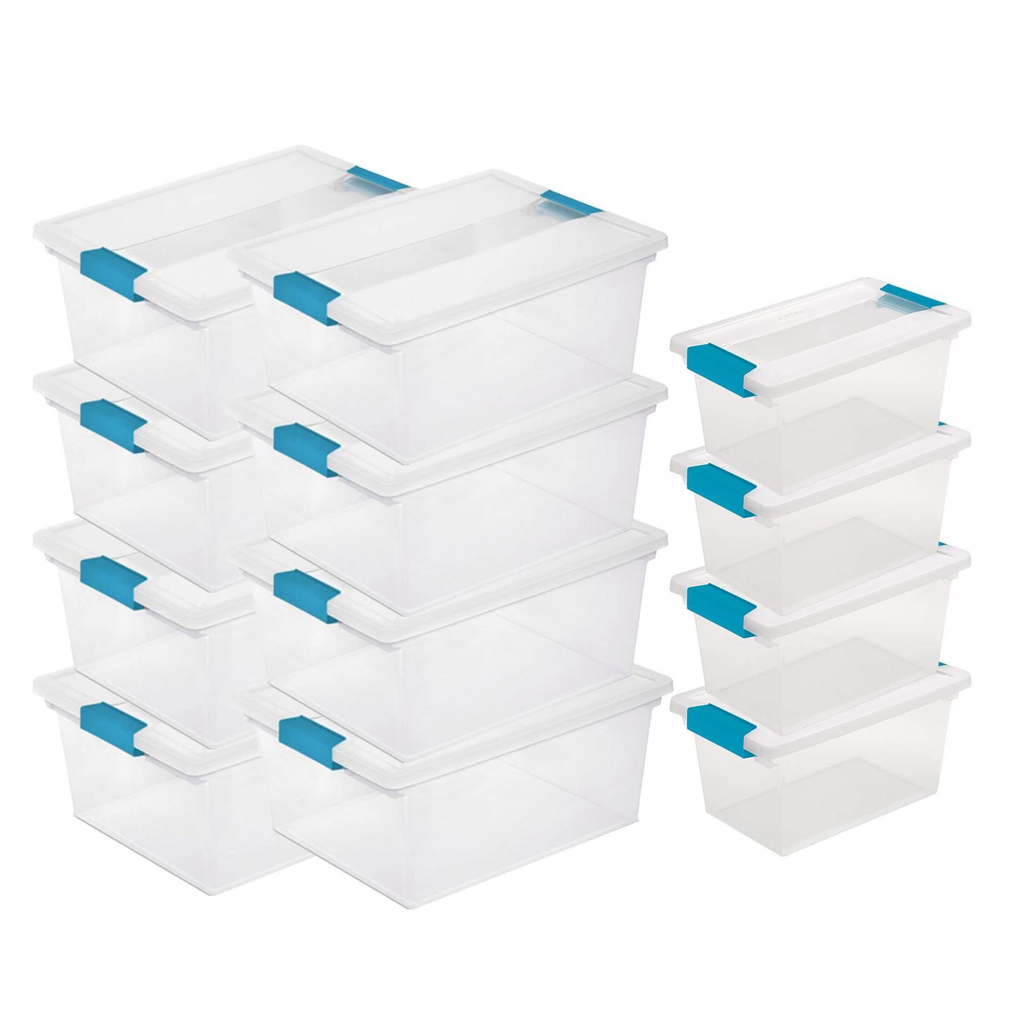 sterilite-deep-clip-storage-box-container-with-lid-8-pack-medium-clip-box-4-pack image 1