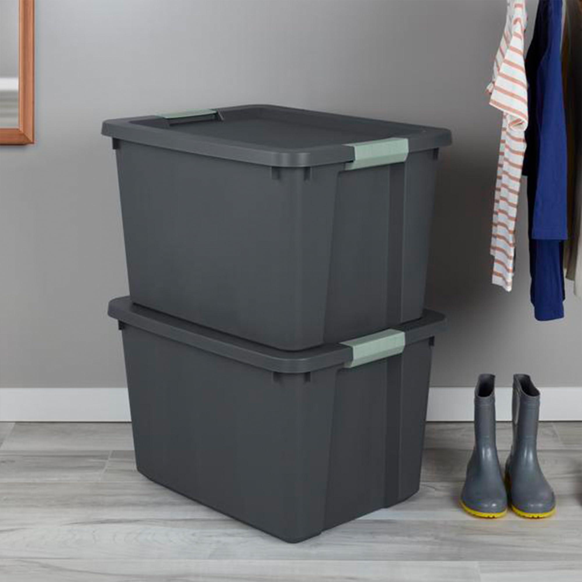 sterilite-6-pack-latch-tote-stackable-plastic-storage-bin-containers-20-gallon-g image 5