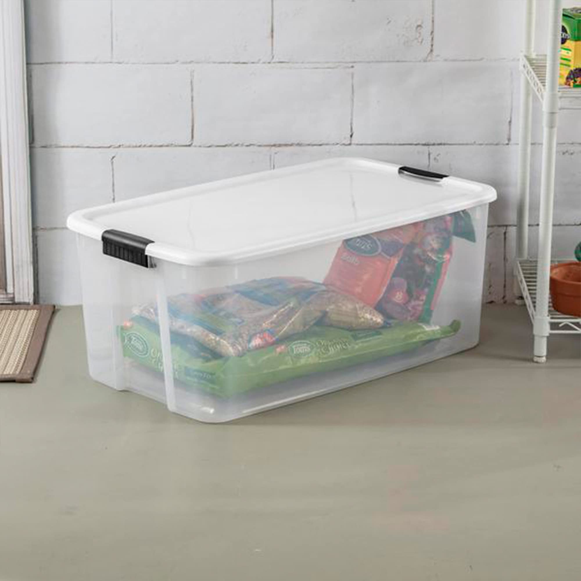sterilite-116-quart-ultra-clear-plastic-storage-tote-container-with-latching-lid image 5