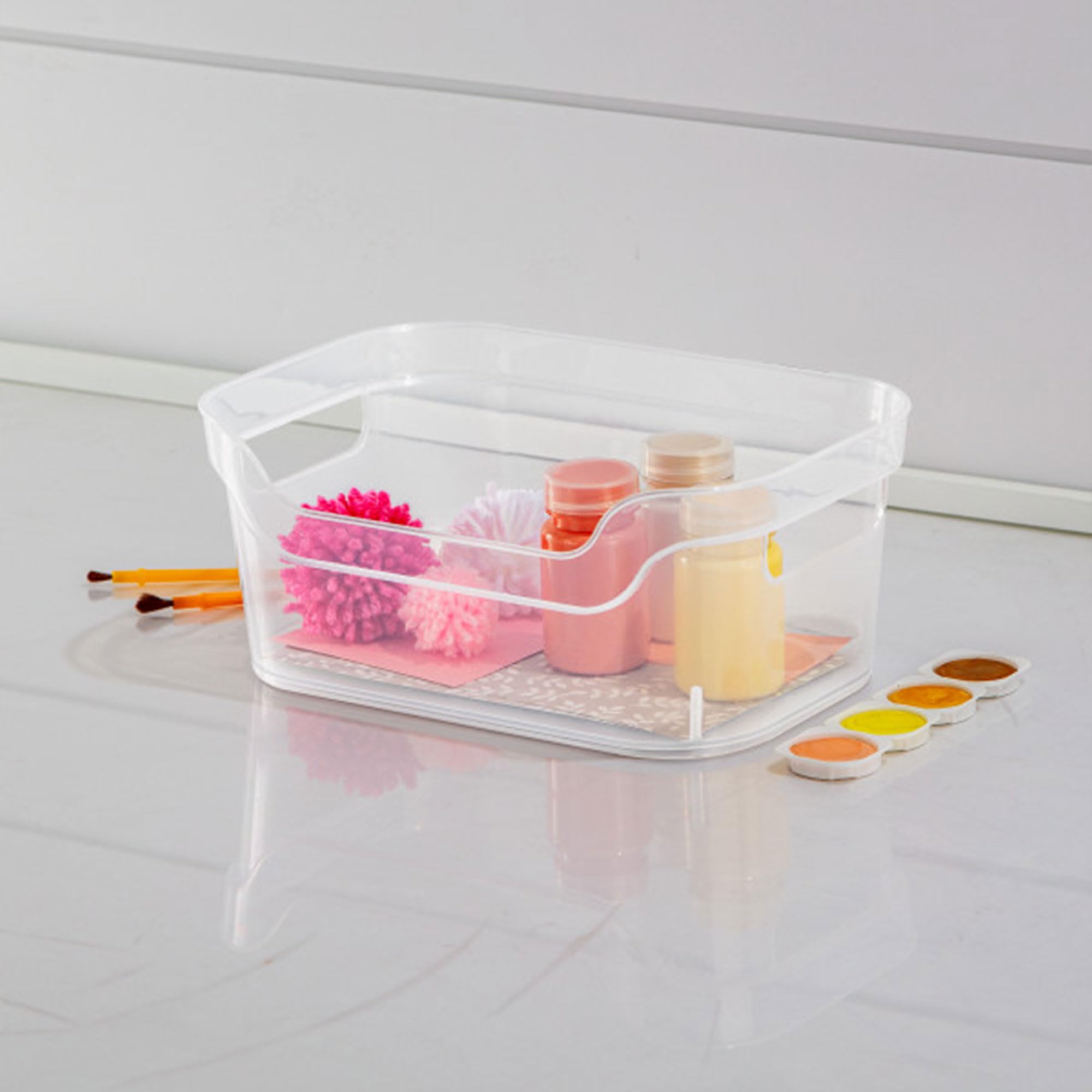 sterilite-9-5-x-6-5-x-4-inch-small-open-scoop-front-clear-storage-bin-with-carry image 8