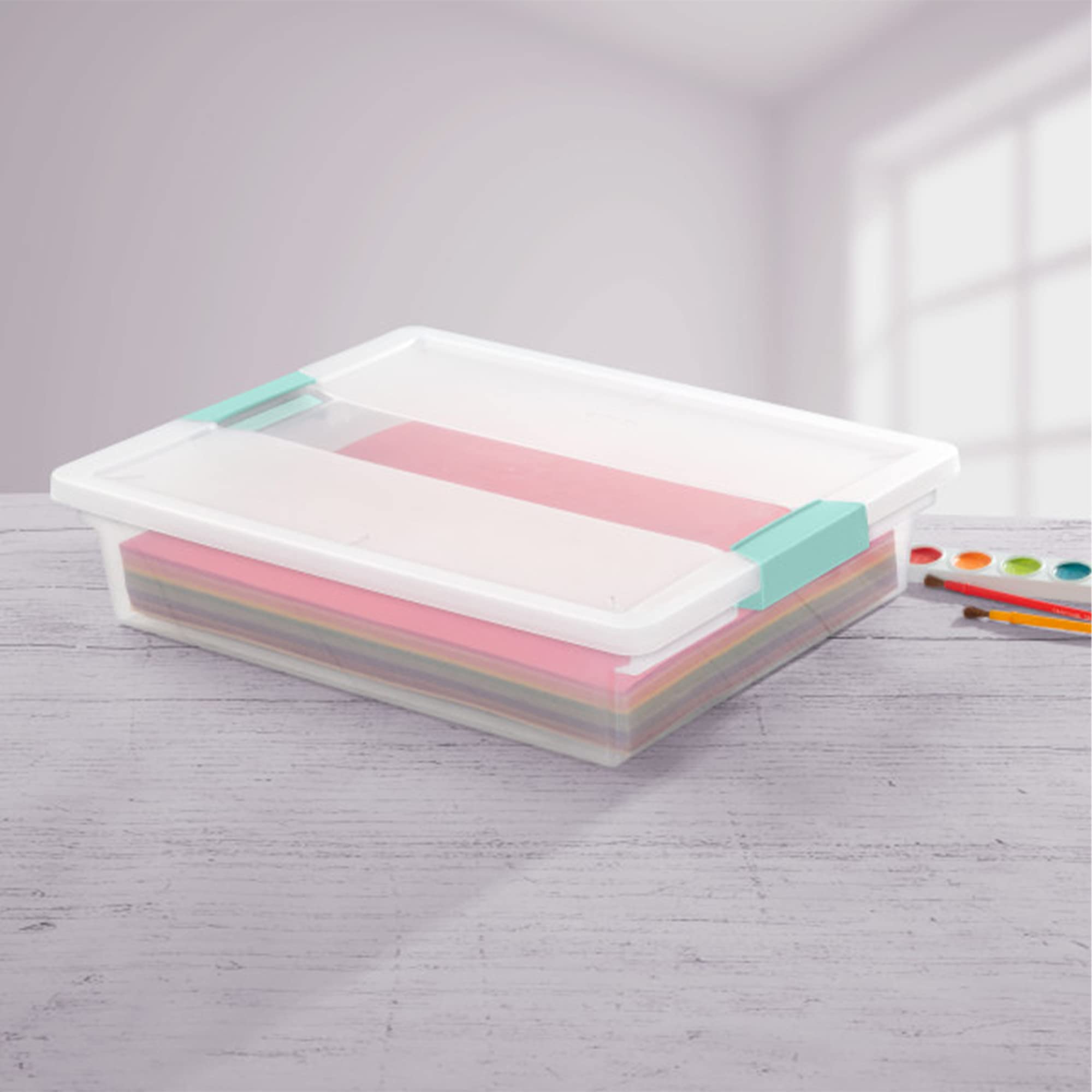 sterilite-large-clear-plastic-stackable-storage-container-bin-box-tote-with-clea image 4