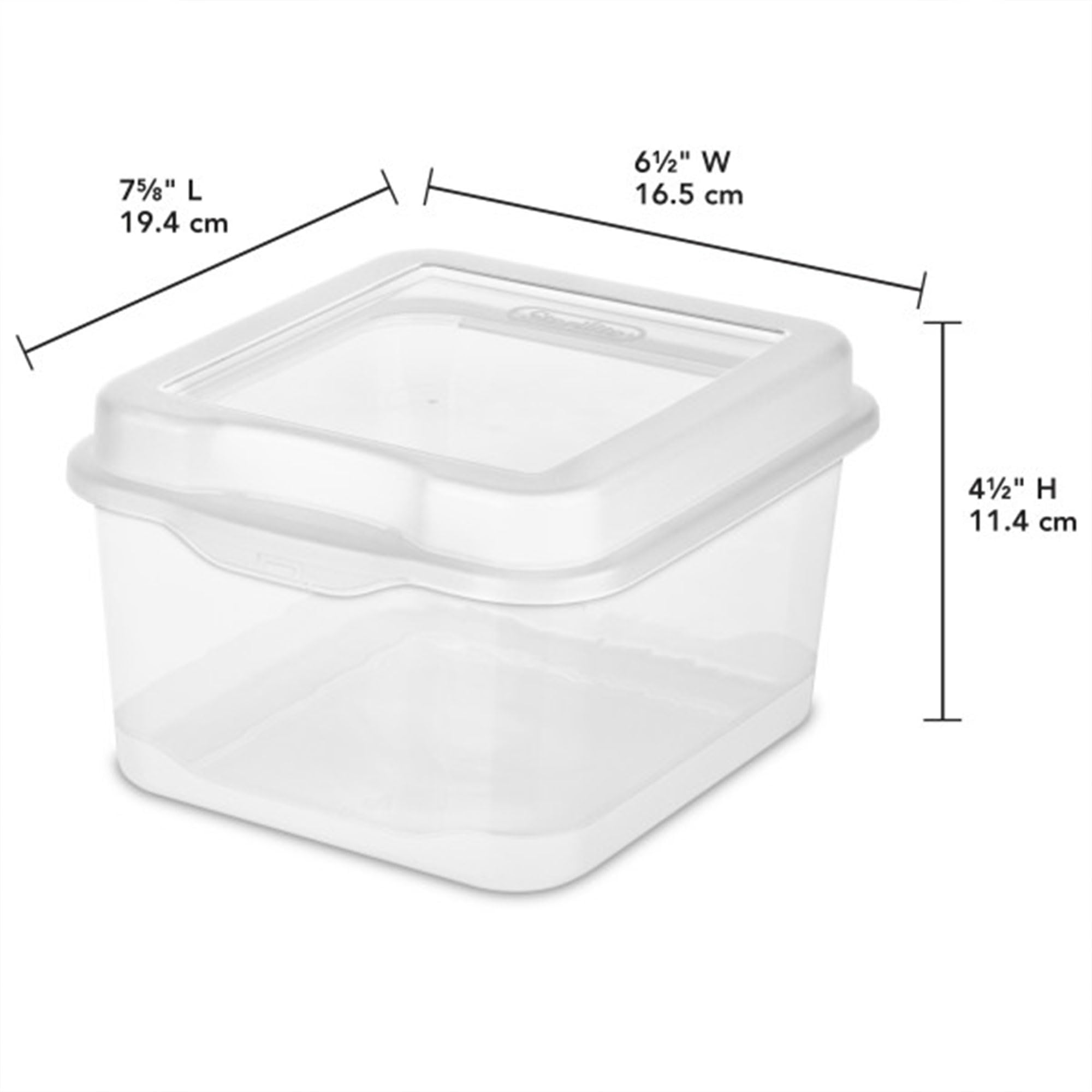 sterilite-fliptop-stackable-small-storage-bin-with-hinging-lid-clear-36-pack image 2