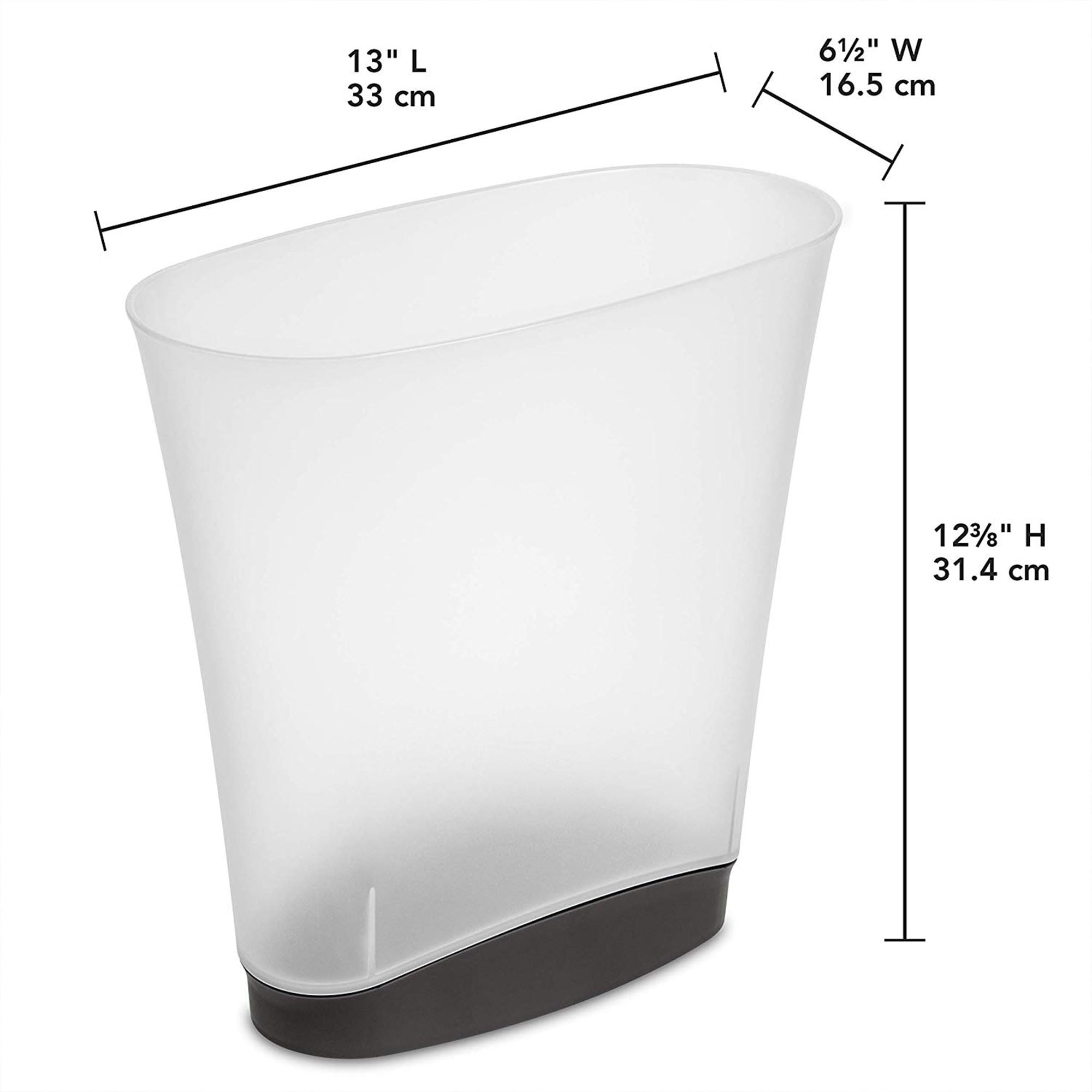 sterilite-2-4-gallon-slim-wastebasket-with-lid-clear-6-pack-space-saving-bathroo image 2