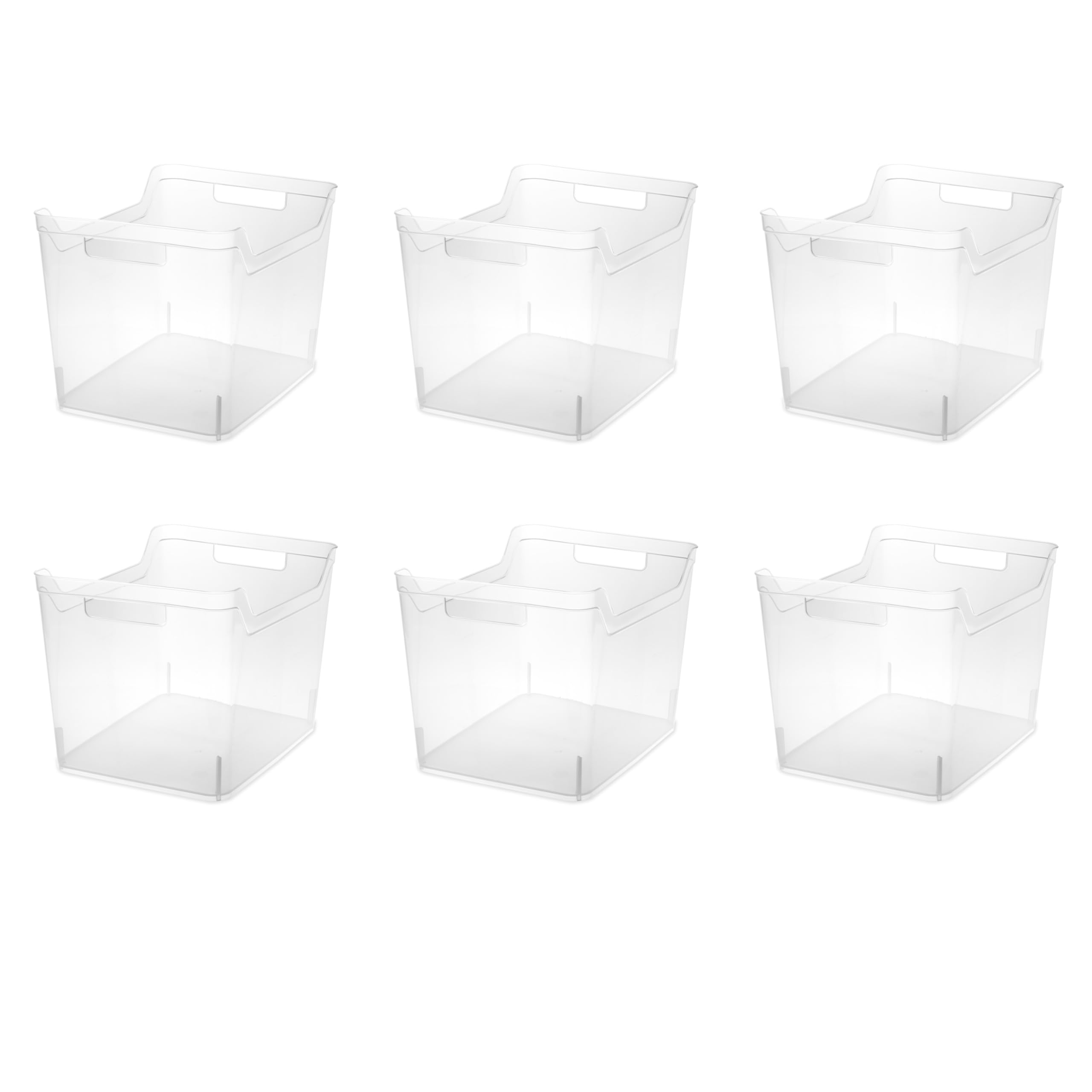 sterilite-medium-shelf-bin-with-handles-clear-plastic-storage-container-6-pack image 8