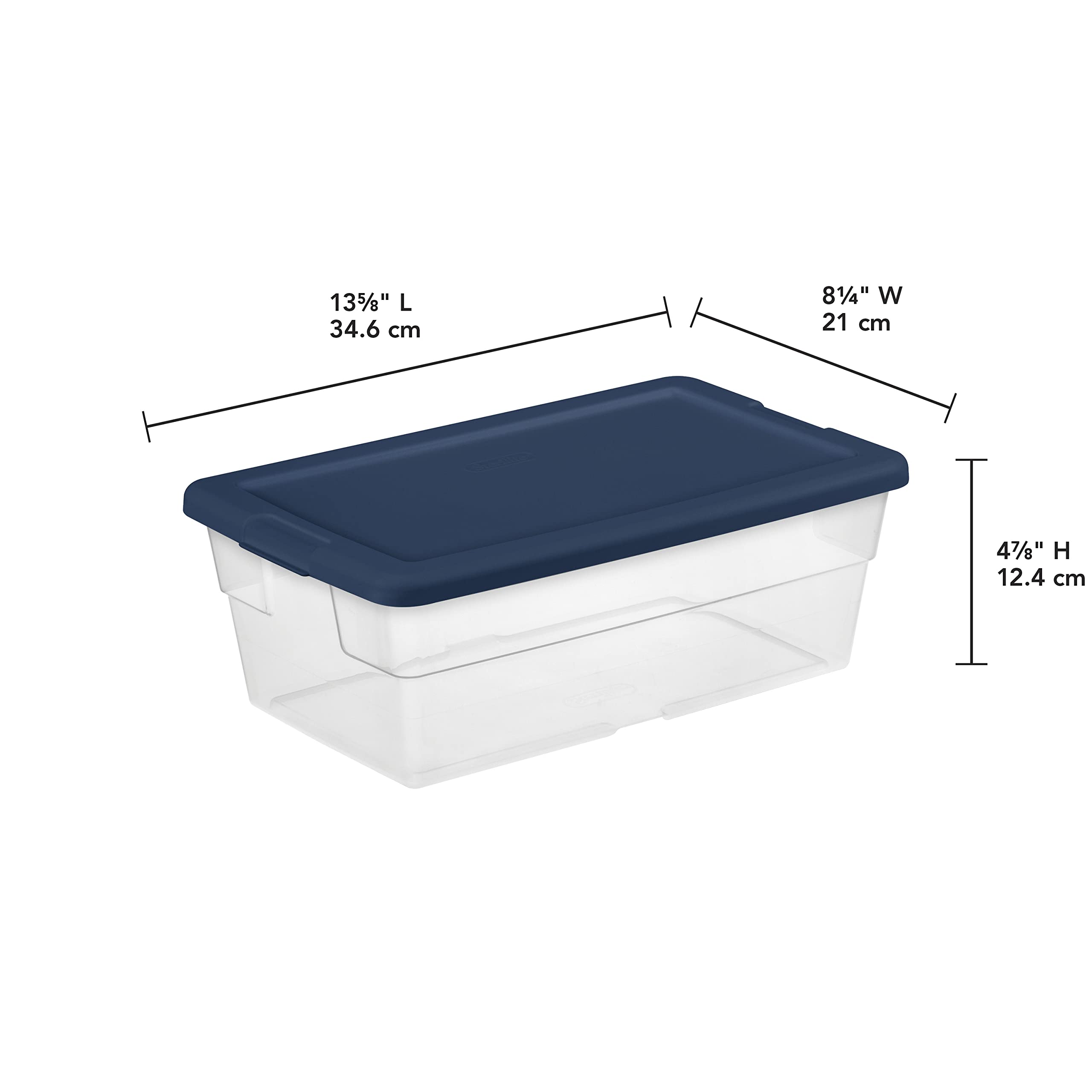 sterilite-stackable-6-quart-clear-storage-box-with-handles-and-blue-lid-90-pack- image 7