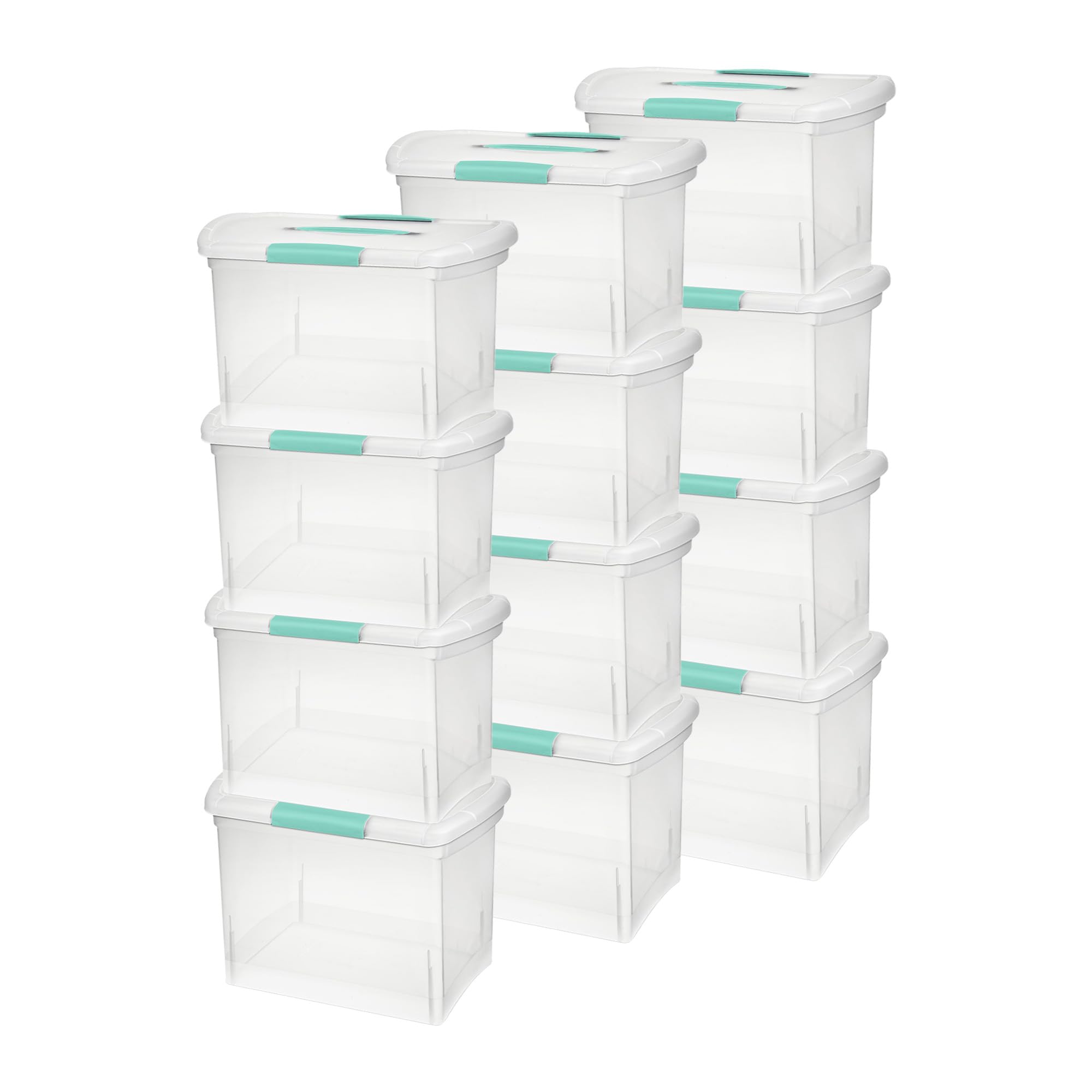 sterilite-large-nesting-showoffs-stackable-storage-bin-with-latching-lid-clear-1 image 1