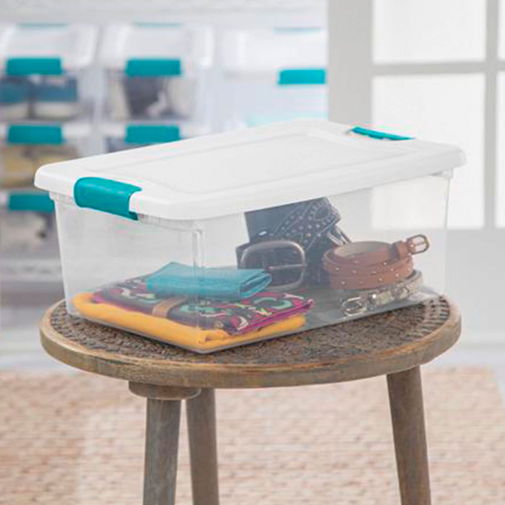 sterilite-1494-15qt-106qt-clear-latching-stacking-storage-box-combo-12-4-pack image 8