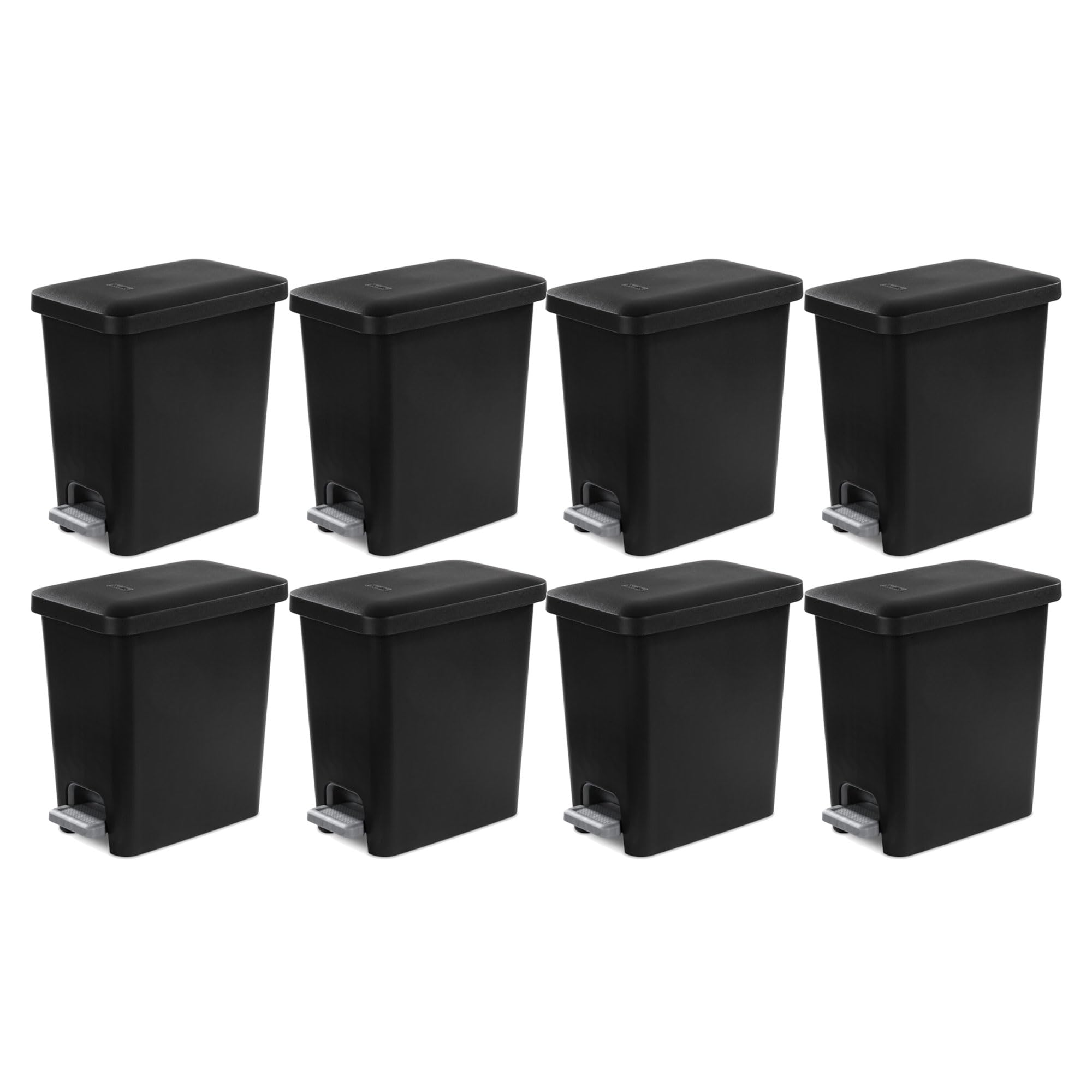 sterilite-2-7-gallon-rectangular-stepon-wastebasket-with-lid-2-pack-small-plasti image 8