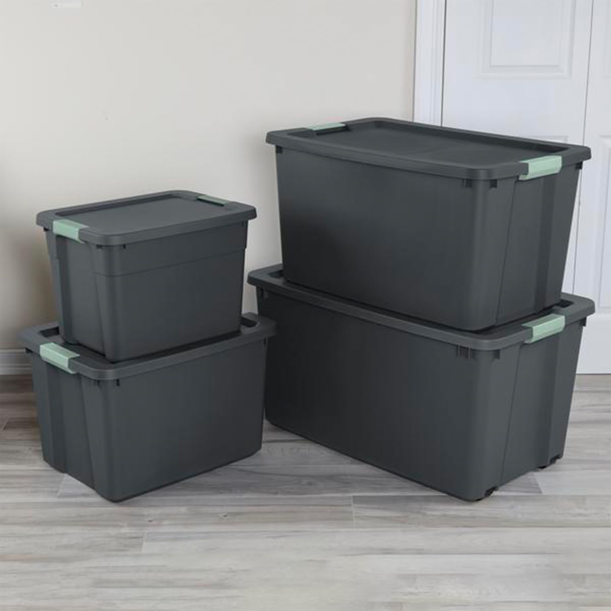 sterilite-6-pack-latch-tote-stackable-plastic-storage-bin-containers-20-gallon-g image 6