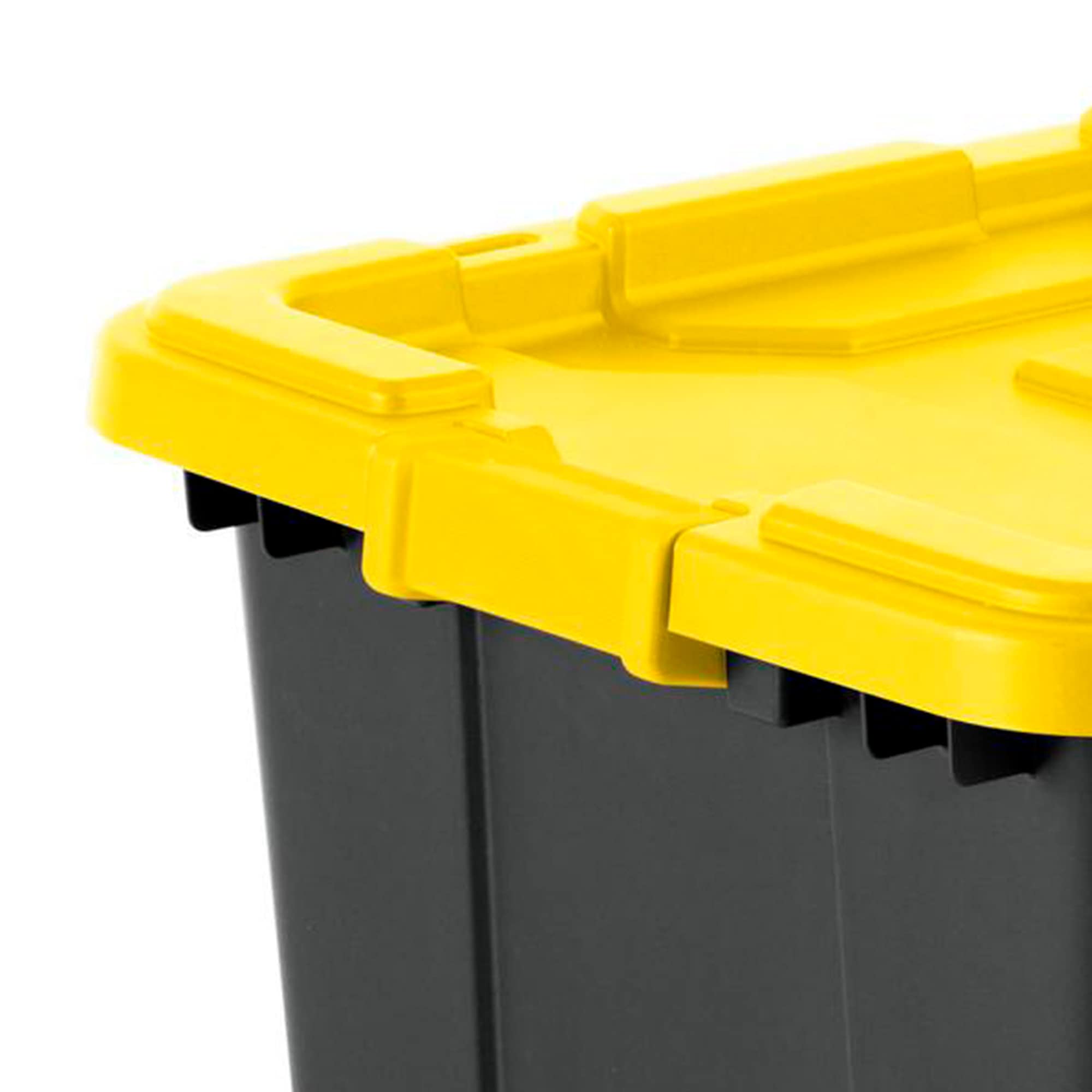 sterilite-27-gallon-industrial-heavy-duty-stackable-storage-tote-with-latching-l image 3