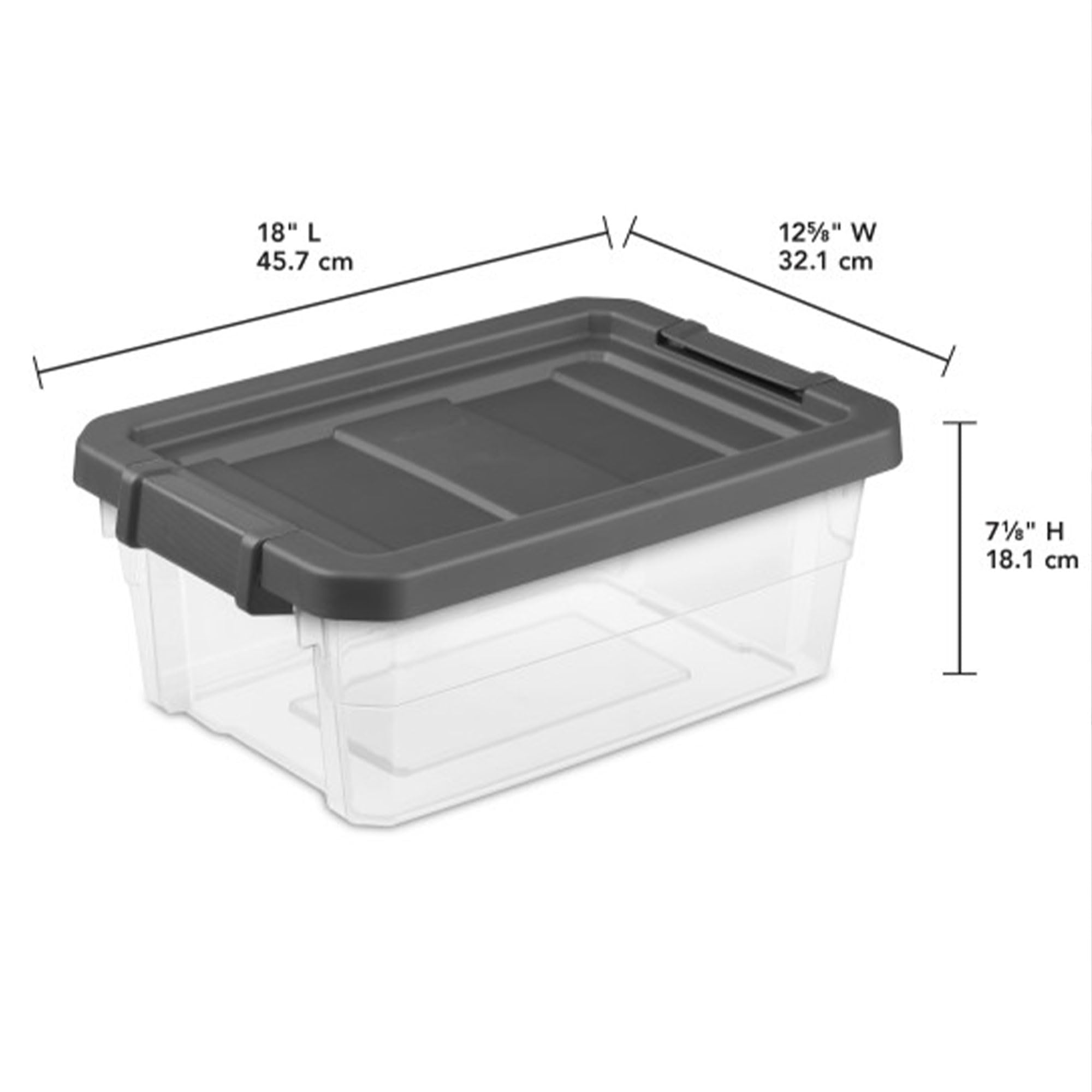 sterilite-16-quart-modular-stacker-box-with-latching-lids-12-pack-clear-plastic- image 4