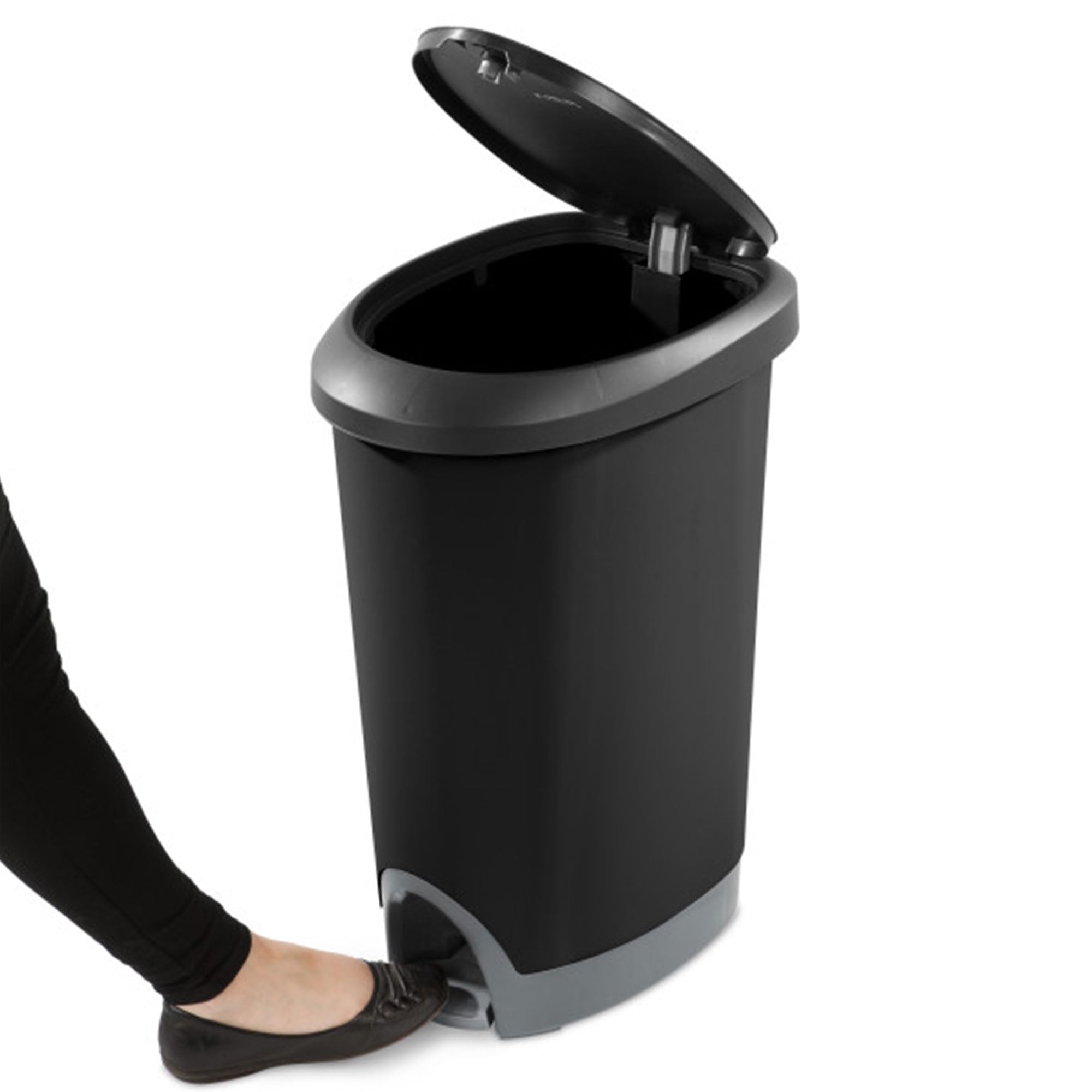 sterilite-12-6-gallon-locking-stepon-wastebasket-with-lid-black-6-pack image 7
