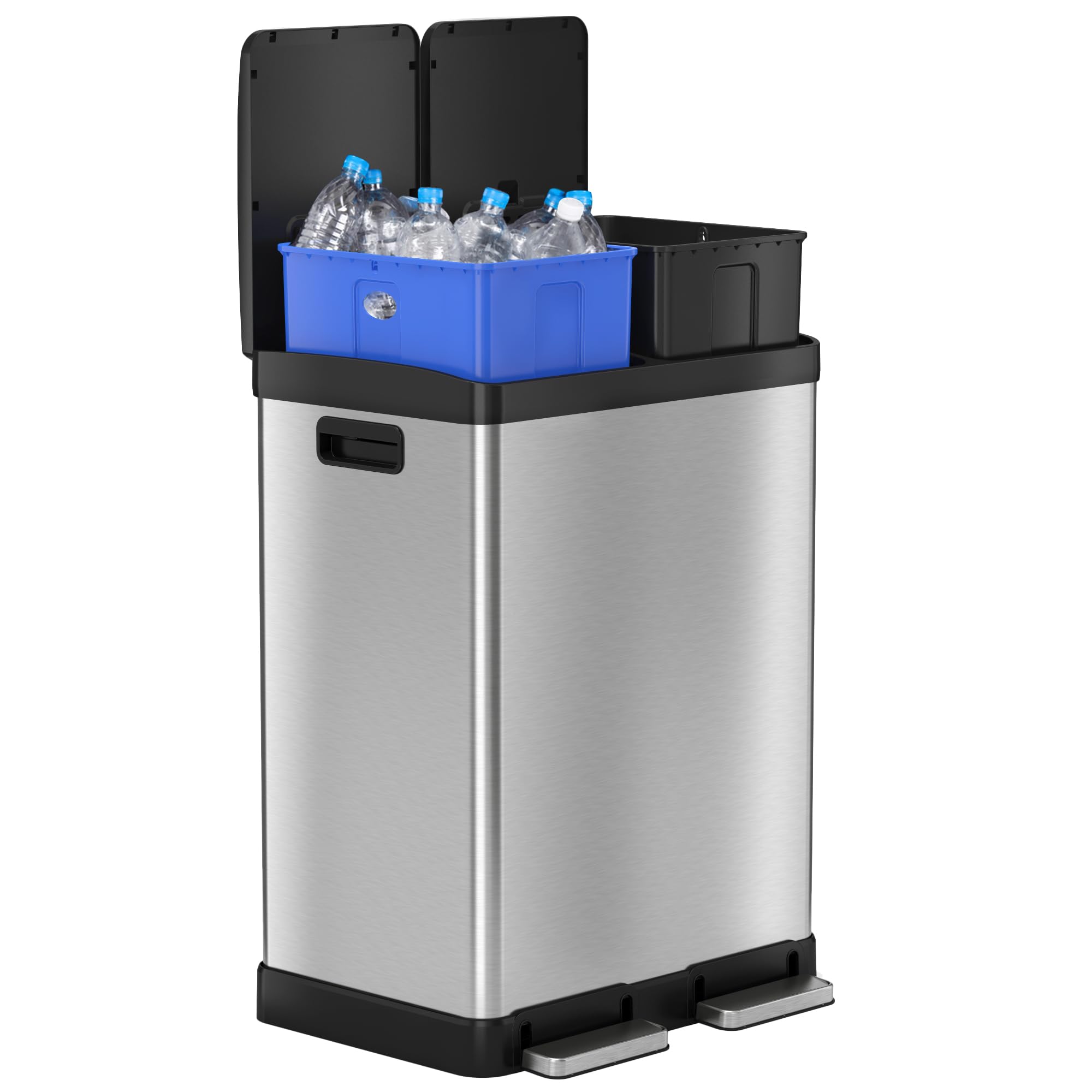 itouchless-softstep-16-gallon-step-trash-can-recycle-bin-with-odor-control-stain image 3