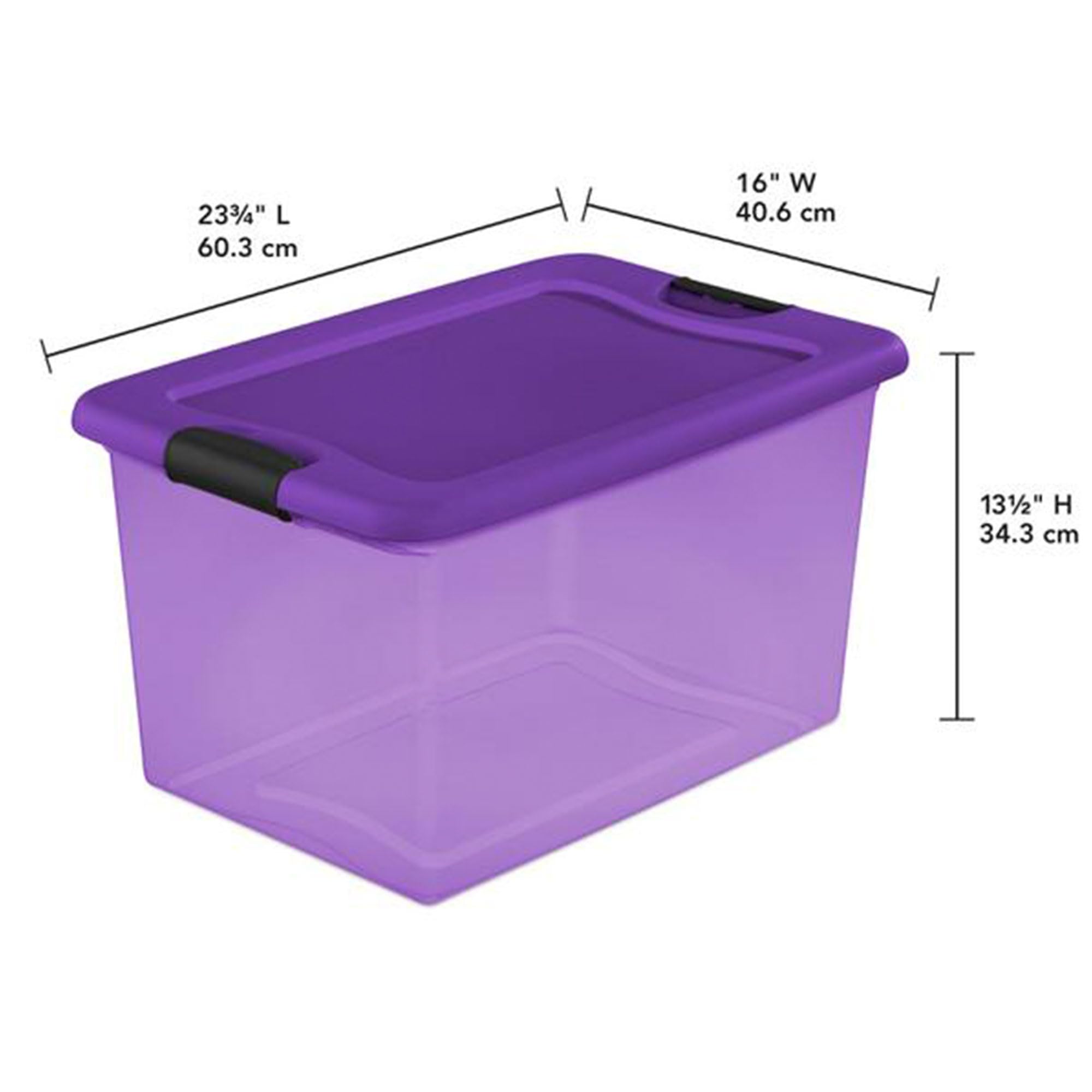 sterilite-64-qt-latching-storage-box-stackable-bin-with-latch-lid-plastic-contai image 2