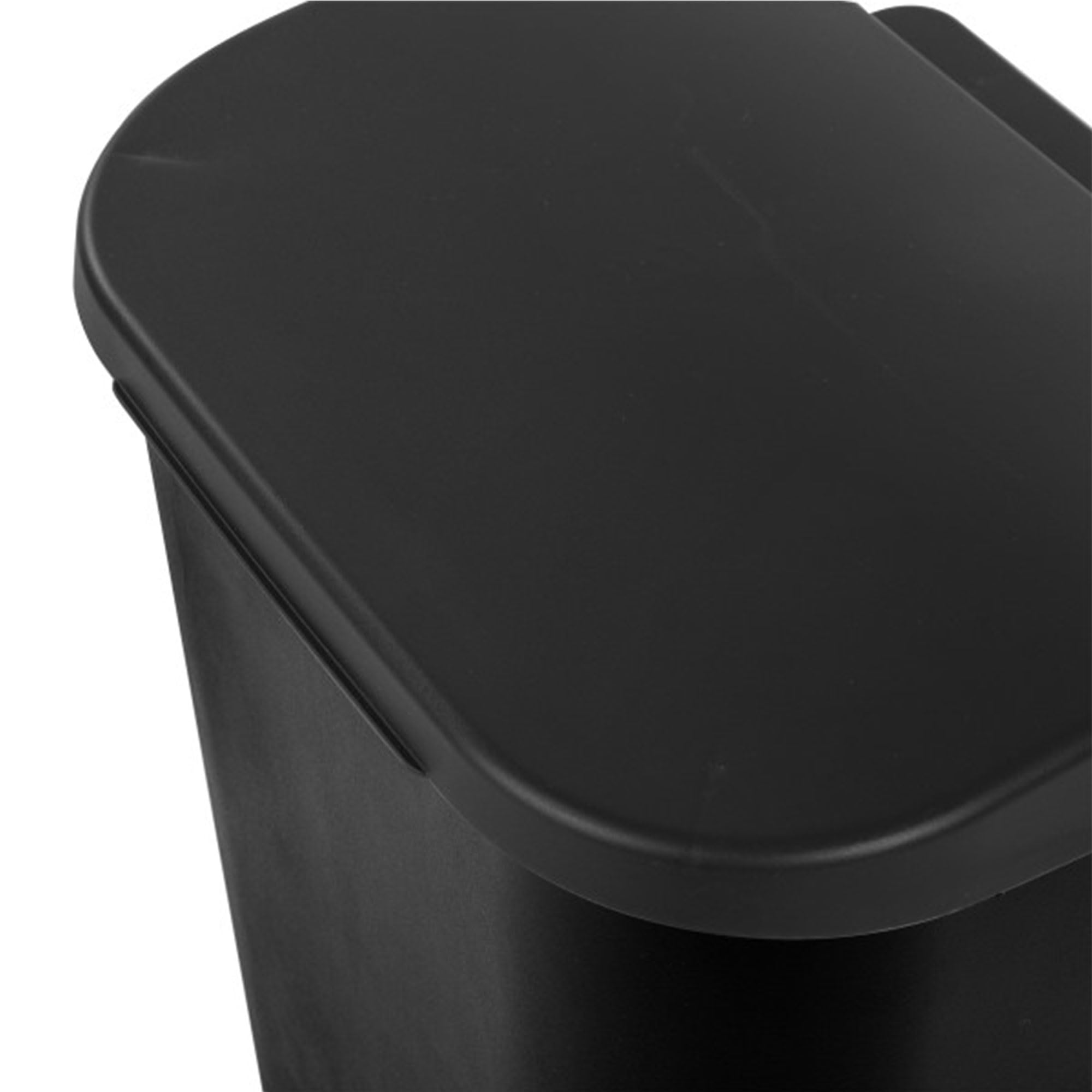 sterilite-11-3-gallon-d-shape-lift-top-wastebasket-trash-can-black-6-pack image 7