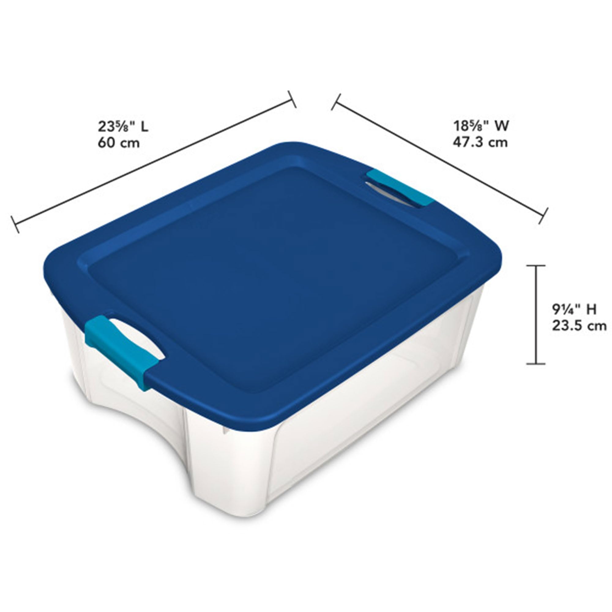 sterilite-18-pack-latch-carry-clear-plastic-storage-totes-with-latching-lids-12- image 2