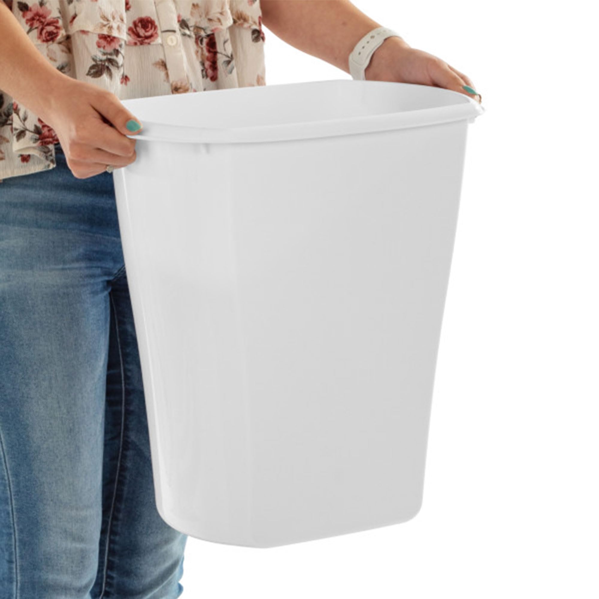 sterilite-5-5-gallon-rectangular-wastebasket-6-pack-open-top-medium-trash-can-fo image 6