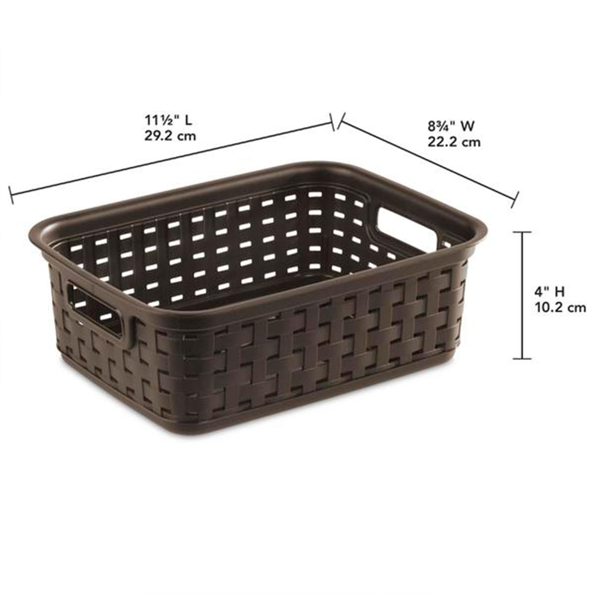 sterilite-small-multipurpose-basketweave-storage-basket-11-inch-8-pack-espresso image 2