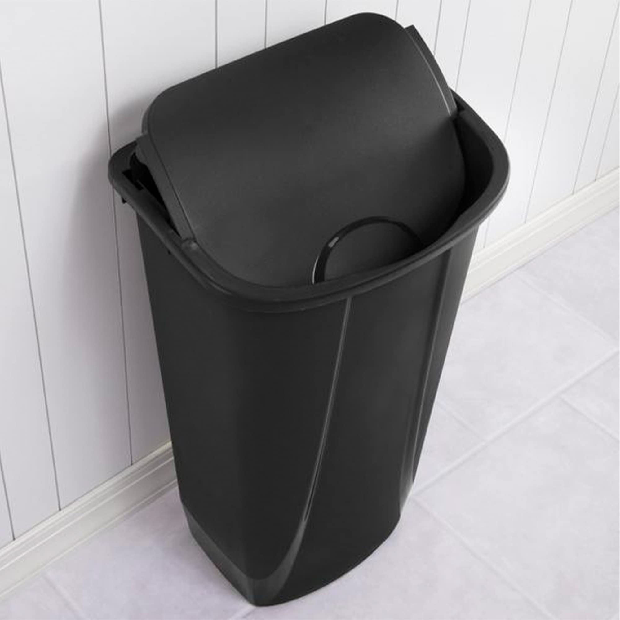 sterilite-11-gallon-swingtop-wastebasket-12-pack-heavy-duty-plastic-trash-can-wi image 7