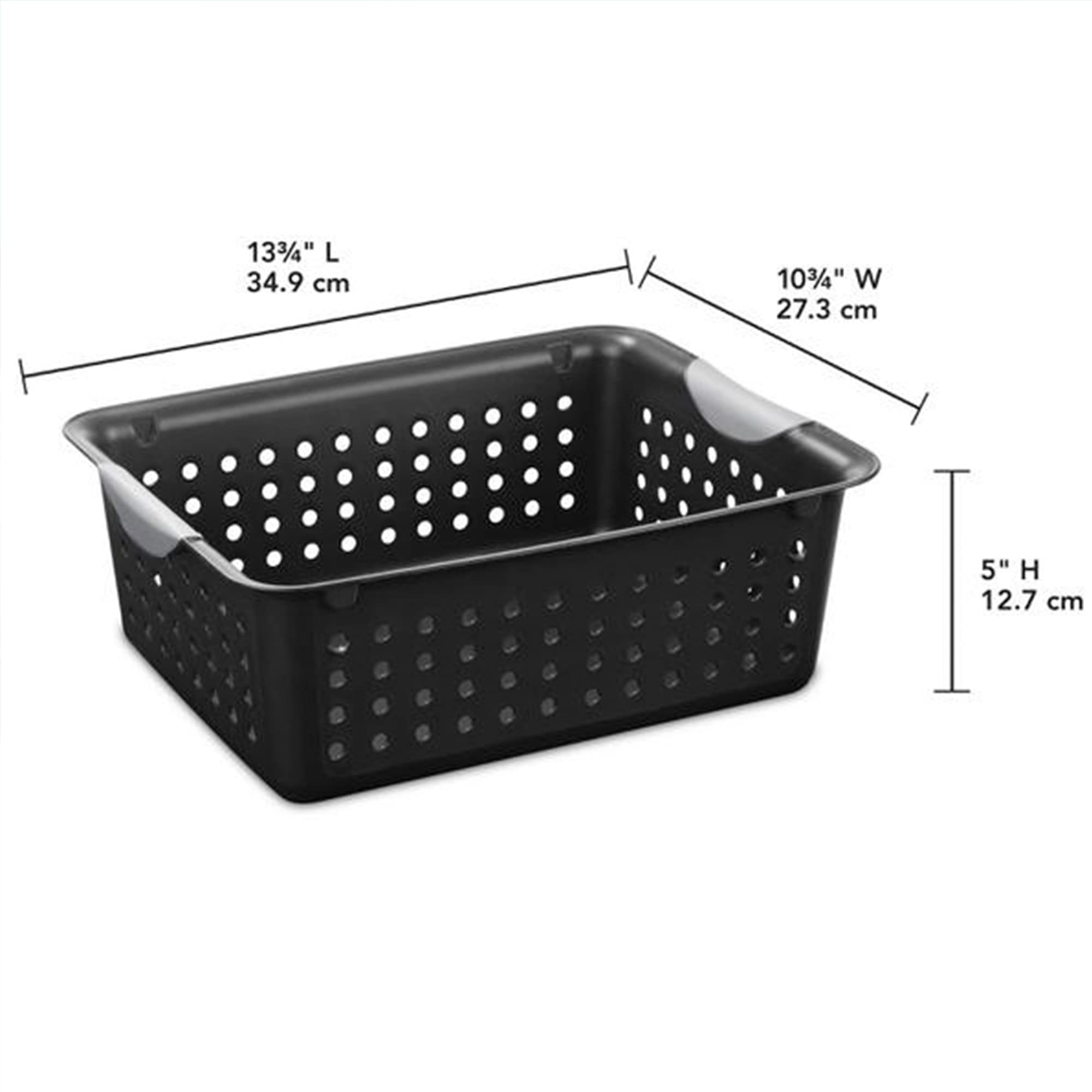 sterilite-medium-ultra-basket-black-6-pack image 3