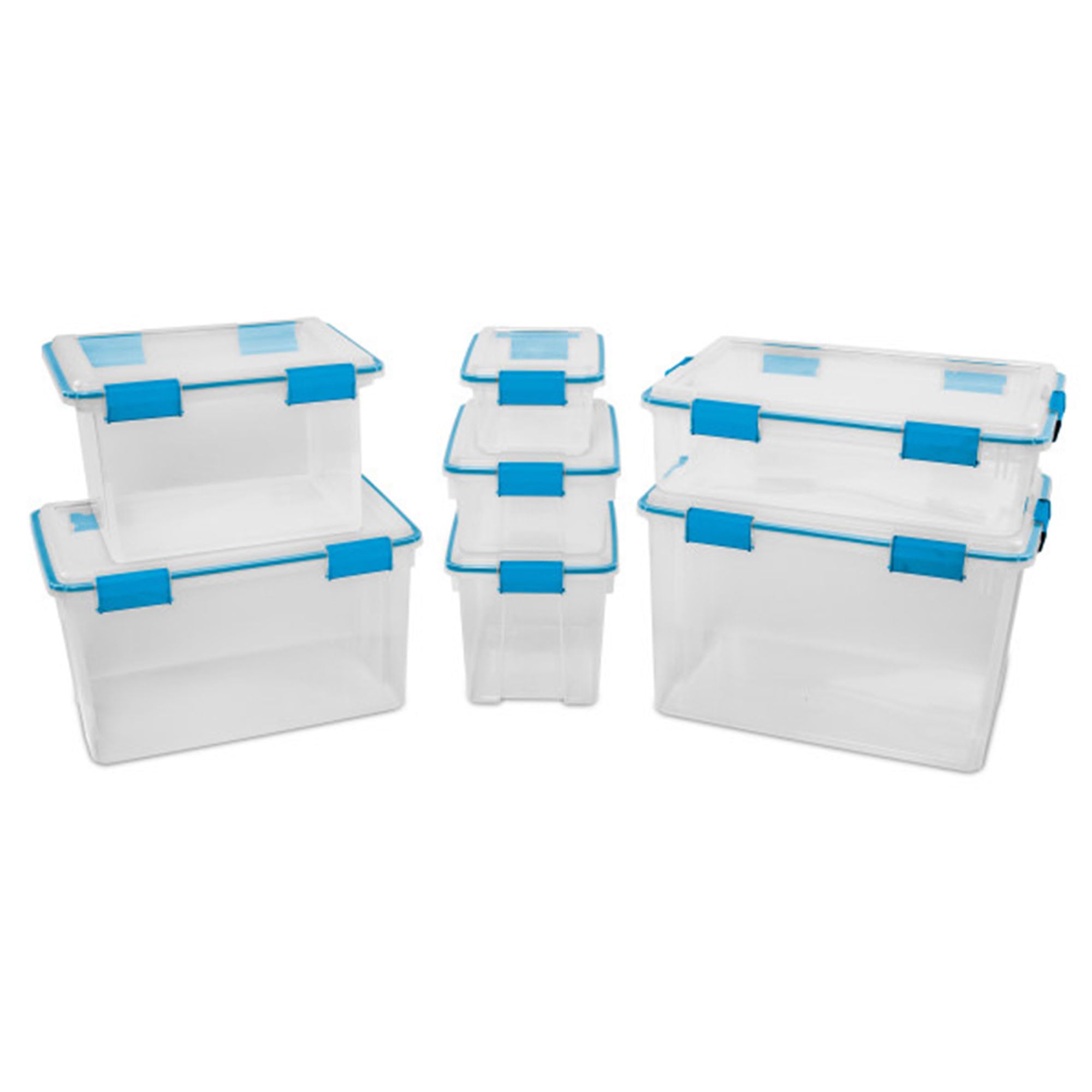 sterilite-6-pack-gasket-box-20-qt-clear-plastic-storage-bins-with-latching-lids image 7