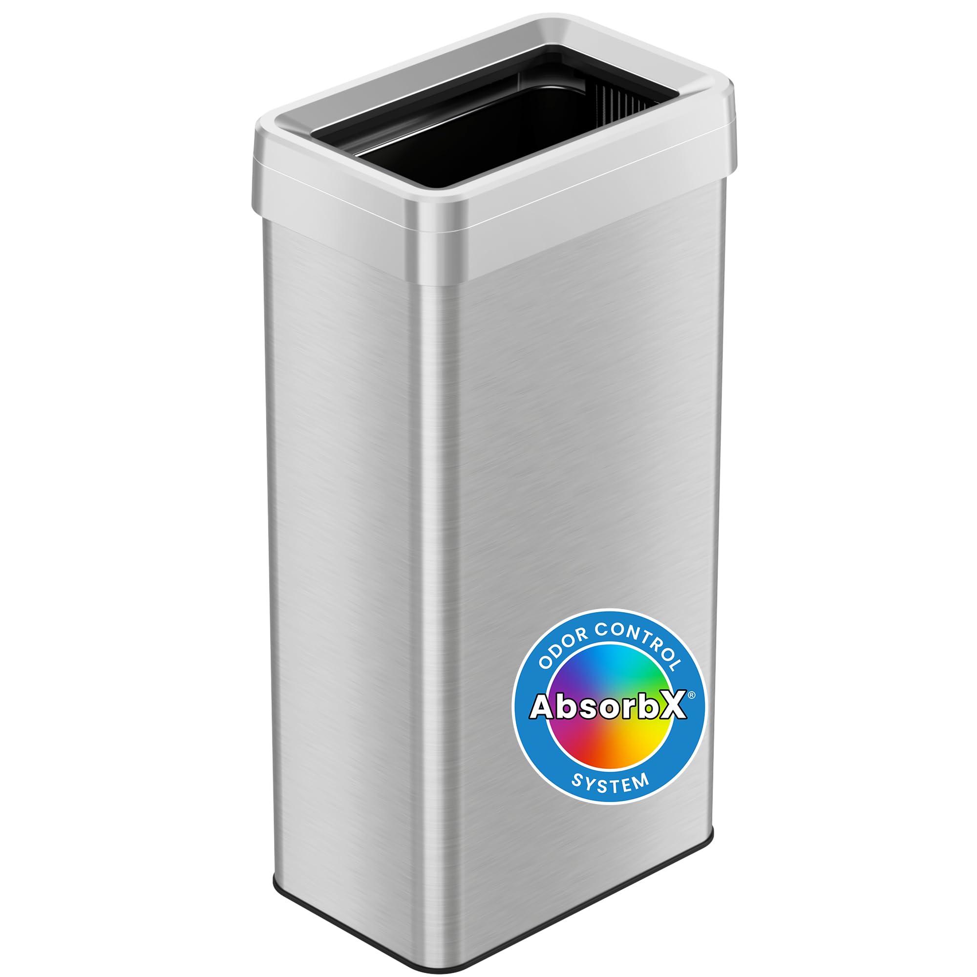 itouchless-16-gallon-open-top-kitchen-trash-can-recycling-bin-with-dual-odor-fil image 7